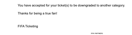 Fans laughed off Fifa’s sign-off that read: “Thanks for being a true fan!” as they confirmed their perilous orders