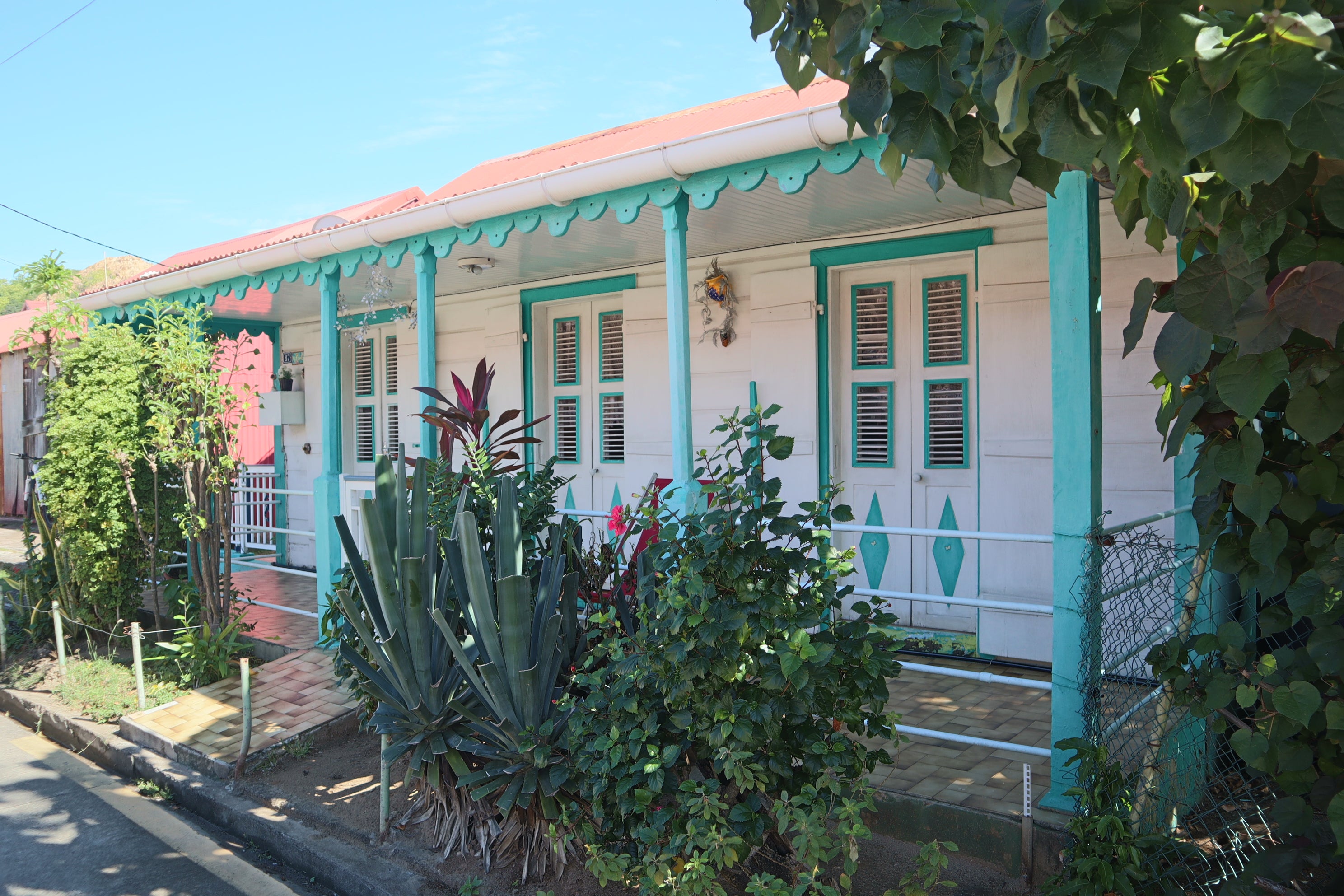 Terre-de-Haut village has colourful buildings and boutique shops