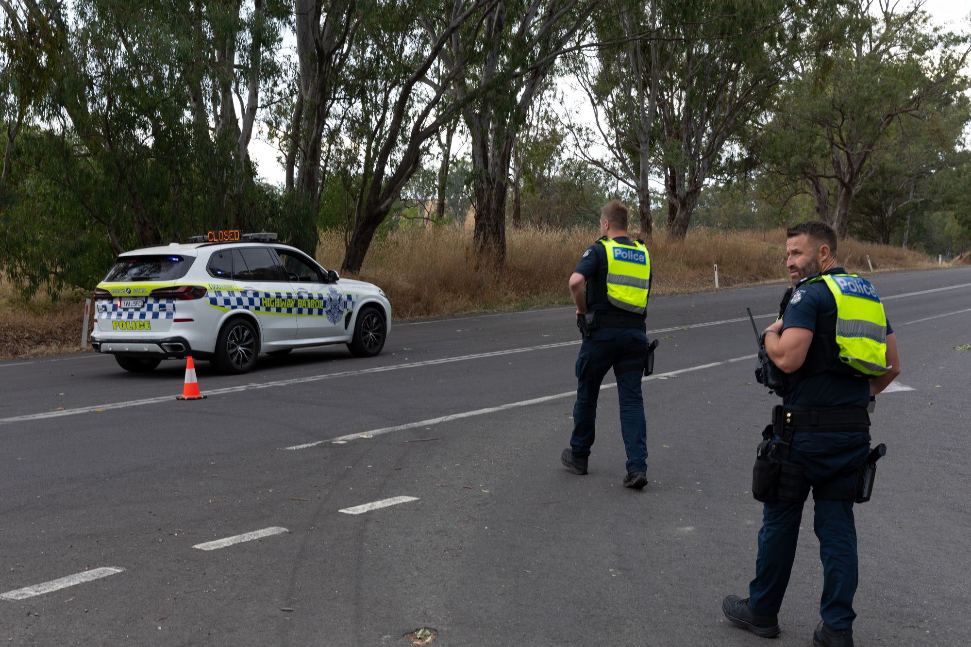 File. Police close a road in Australia on 10 January 2026