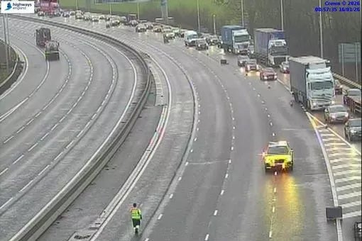 A woman has died following an incident on the M6 near Haydock