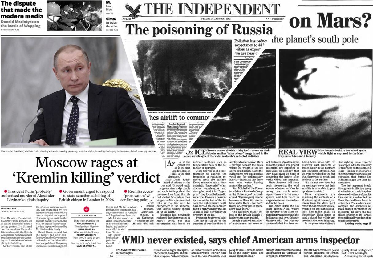 This Week in History: From poisoned Russians to life on Mars?