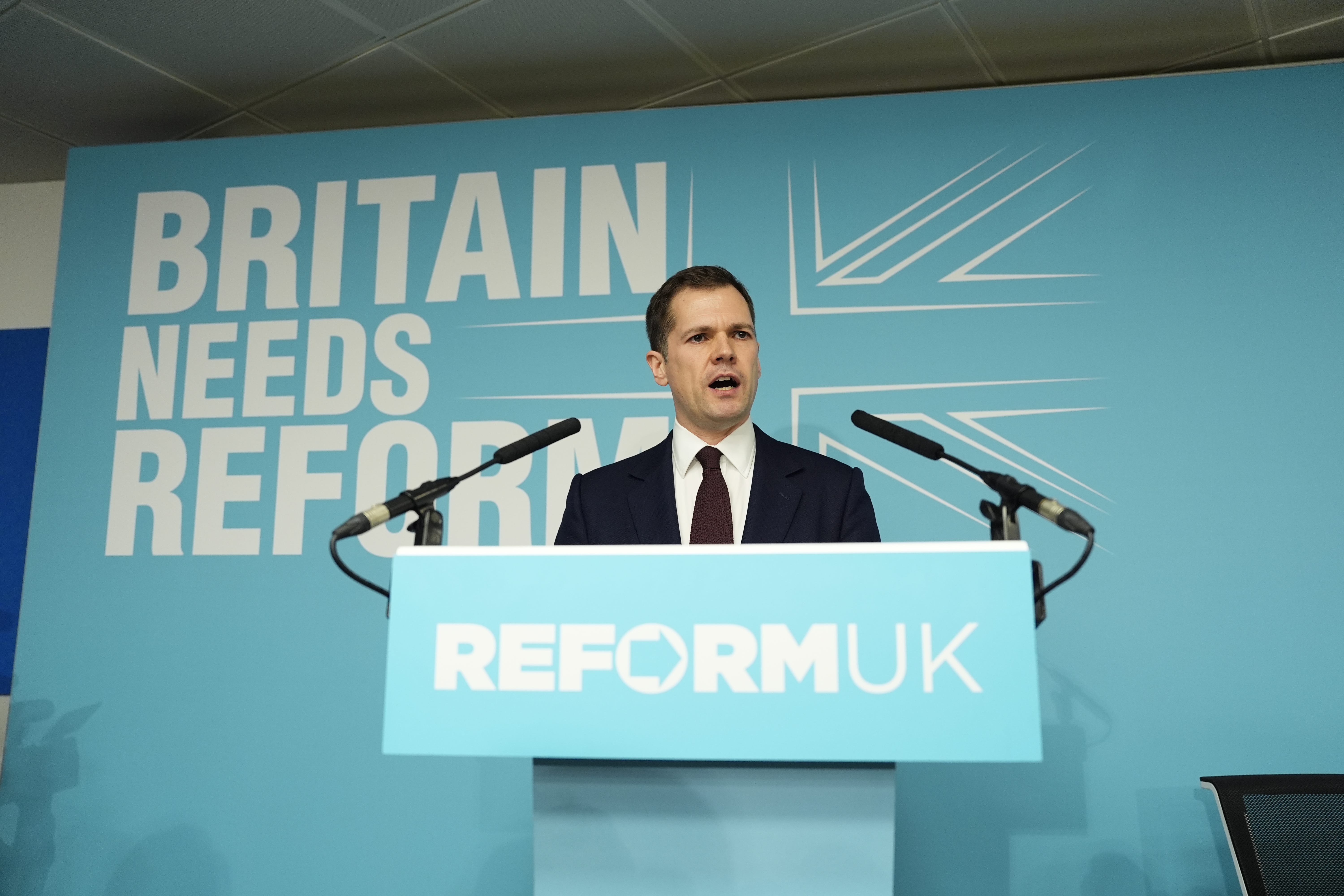 Robert Jenrick denied personal ambition played a role in his decision to join Reform UK after being sacked from the Conservative shadow cabinet (Jordan Pettitt/PA)