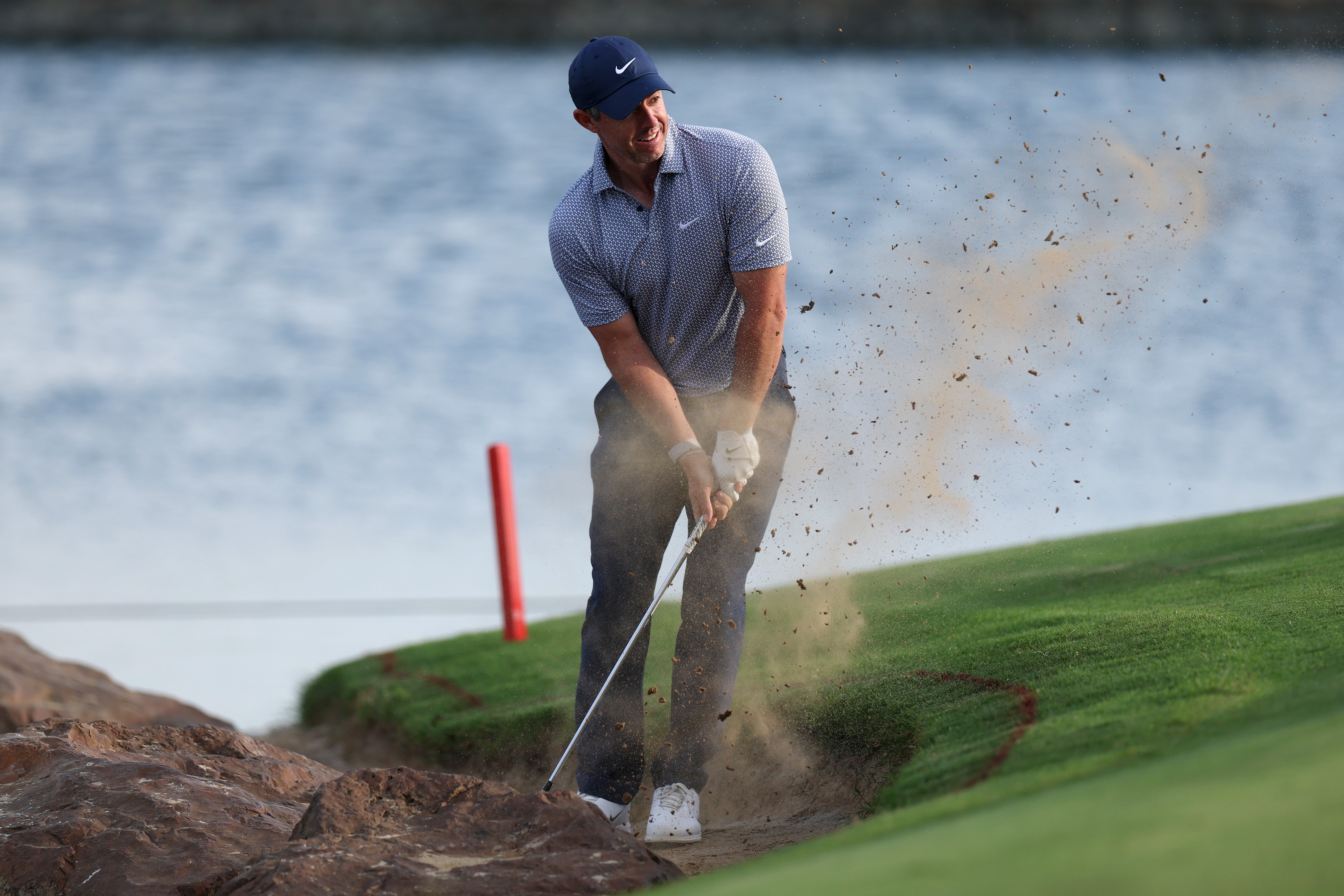Windy conditions tested Rory McIlroy and the rest of the field