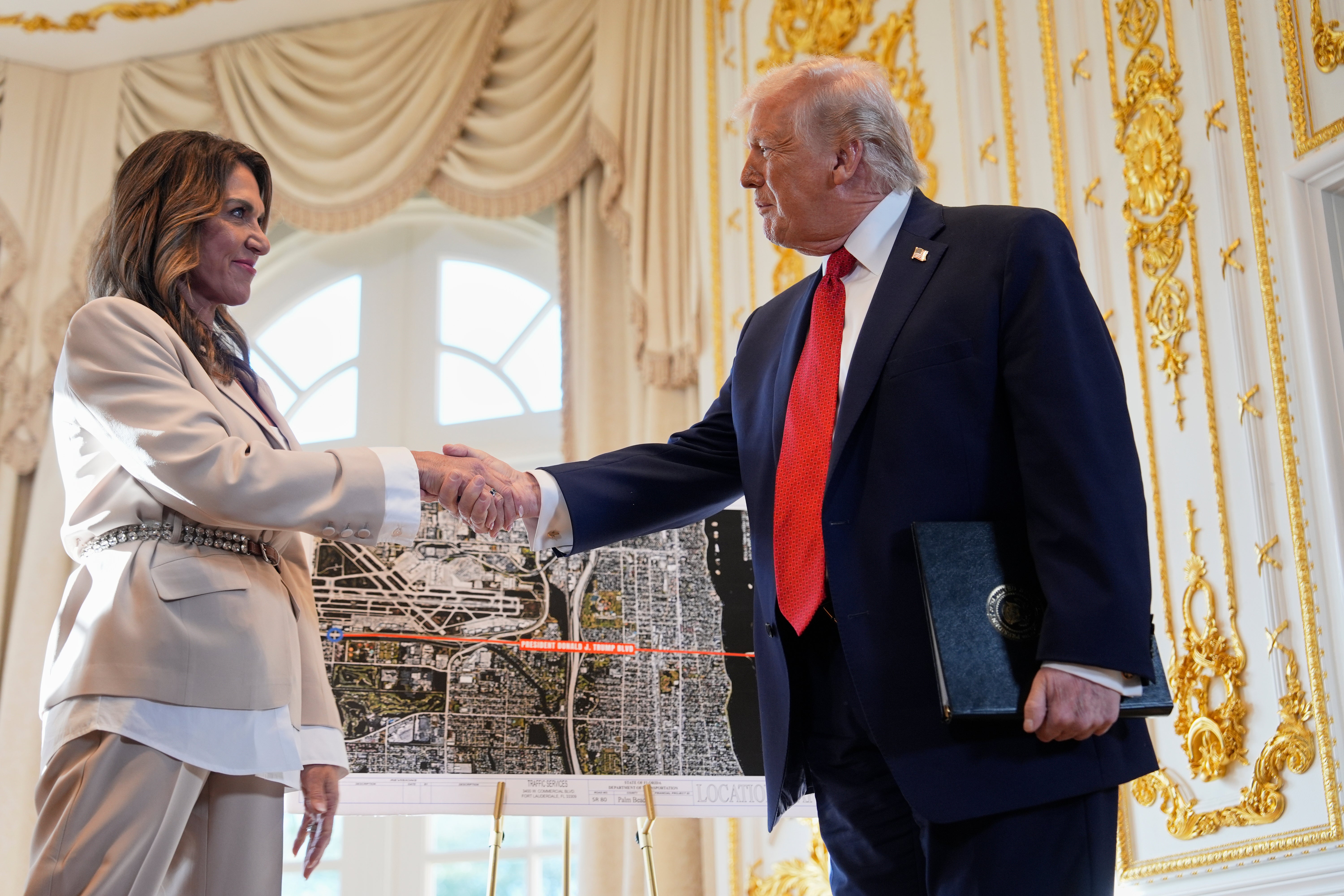 Trump was introduced by Florida lawmaker Meg Weinberger