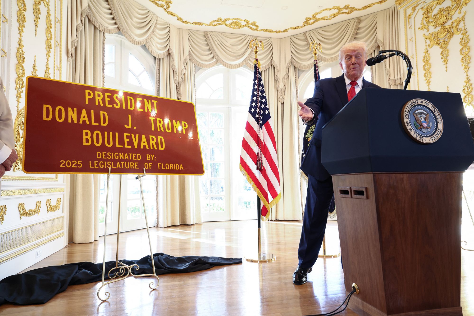 Trump said people will be ‘filled with pride’ when they see the road sign