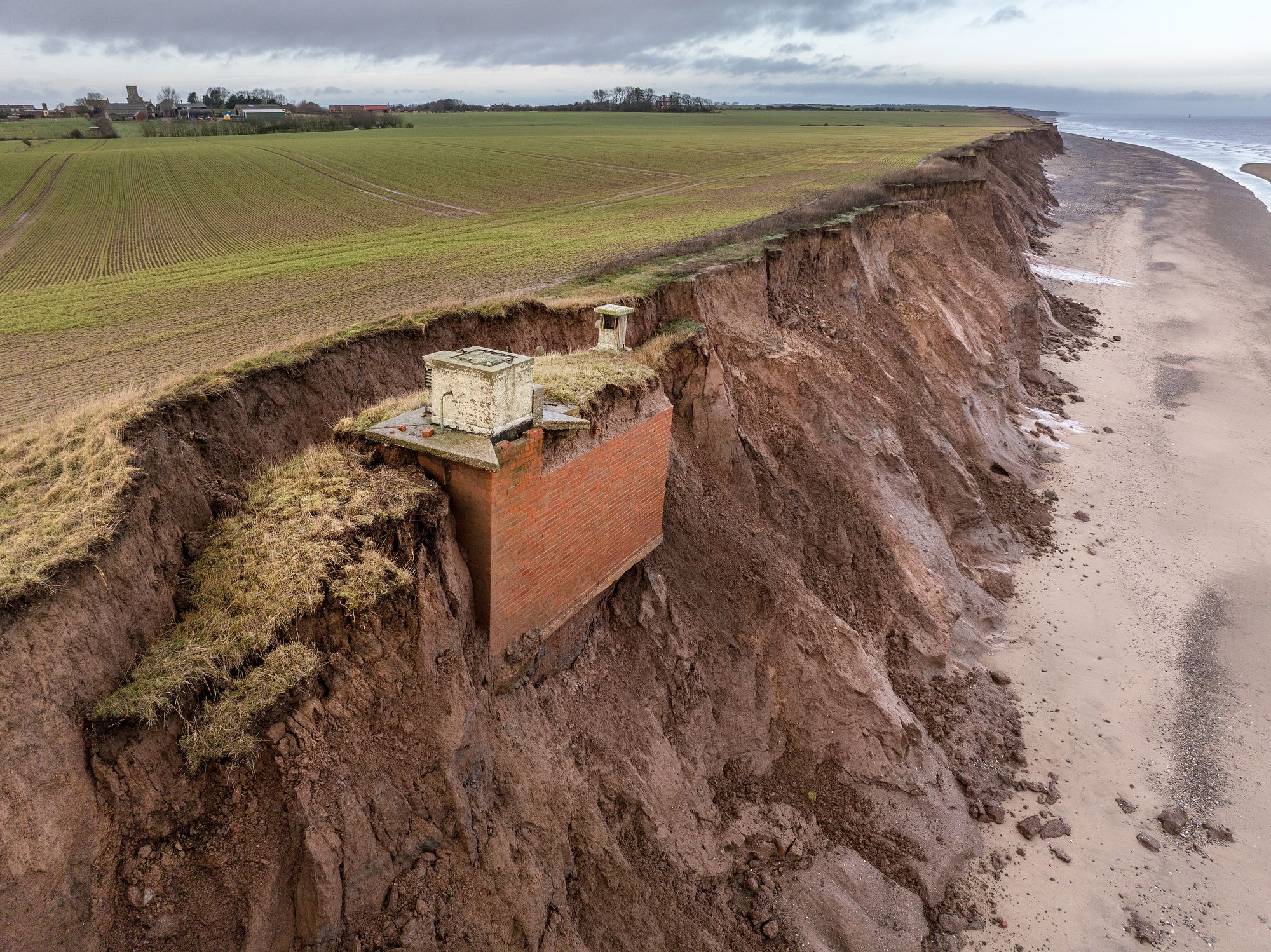 <p>The bunker could fall from the cliff in a matter of days, according to a local historian</p>