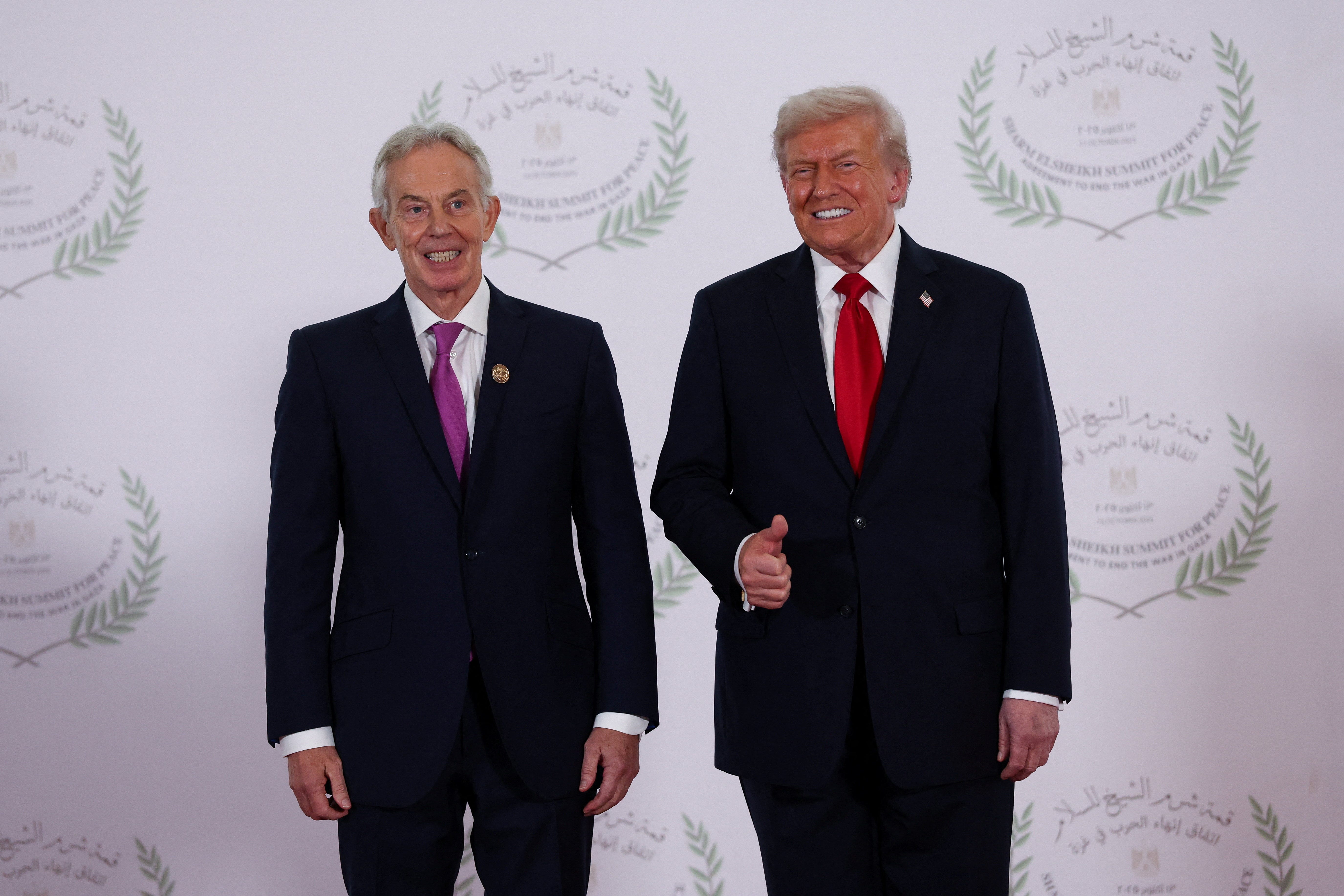 Donald Trump and Sir Tony Blair in 2025 (PA)