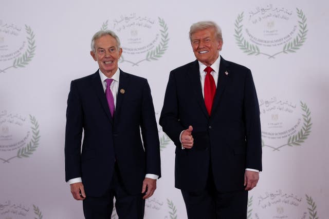 Donald Trump and Sir Tony Blair in 2025 (PA)