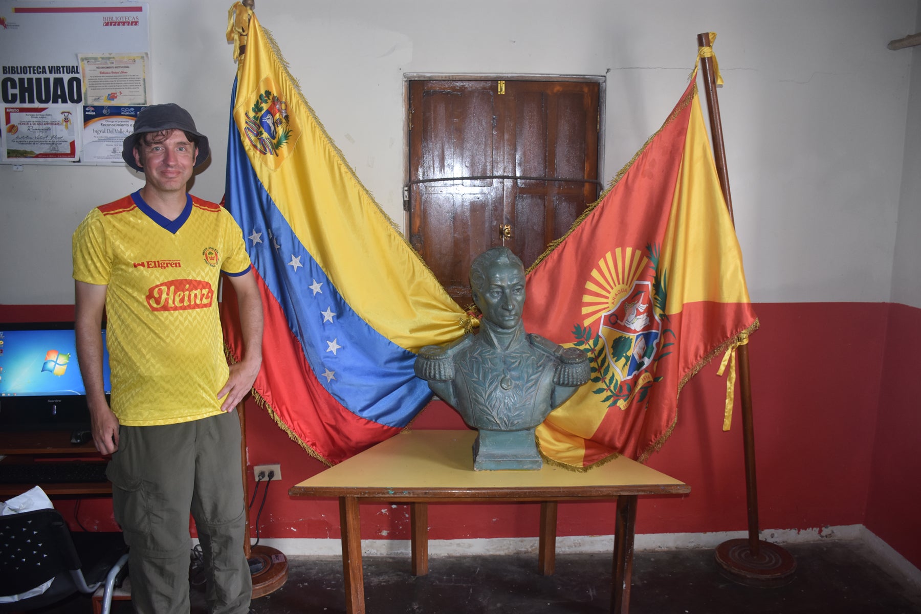 Happier times: Dylan Harris in Chuao, Venezuela