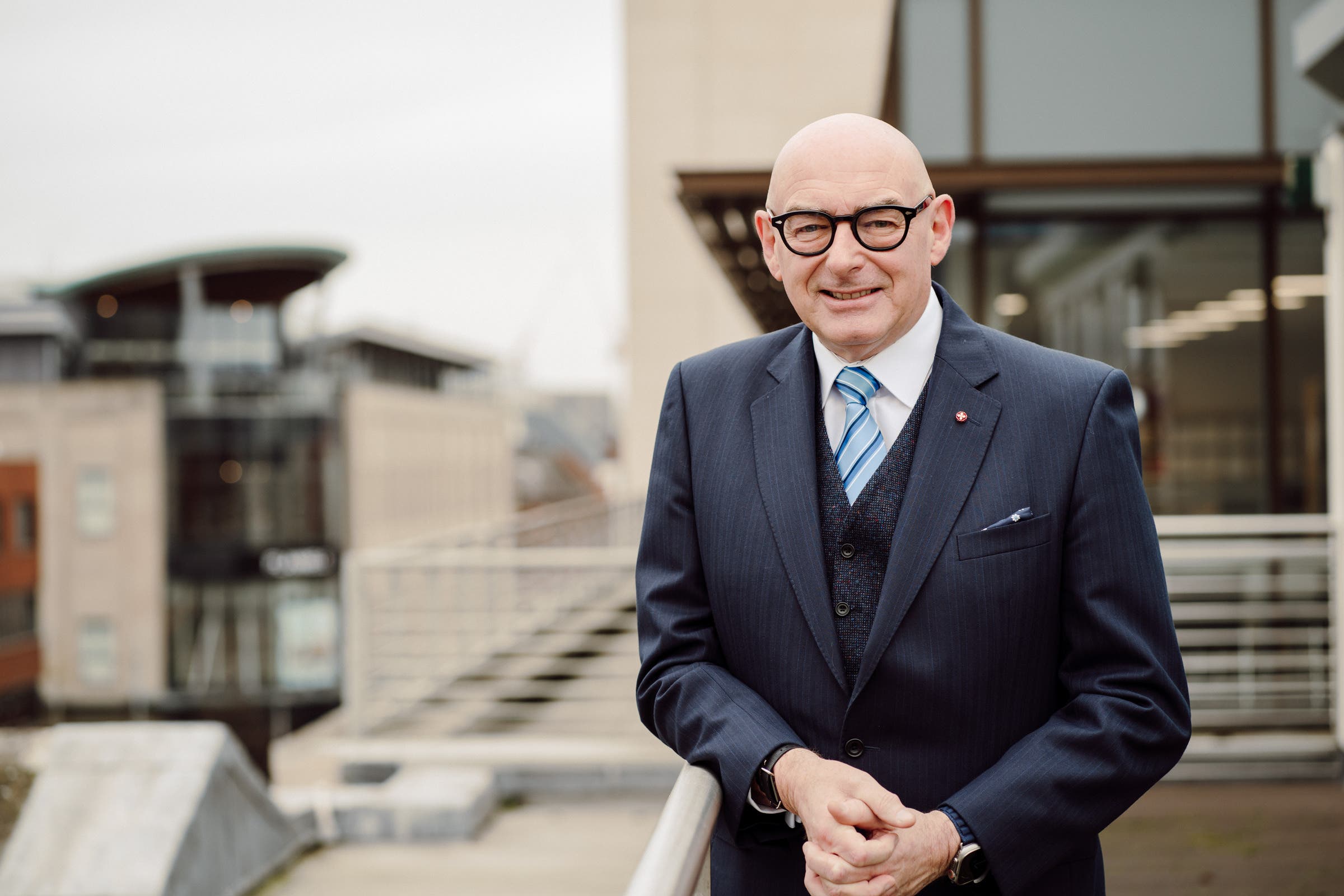 John D’Arcy, director of The Open University in Ireland at the institution’s headquarters in Ireland in Belfast (Paul Moane/The Open University/PA)