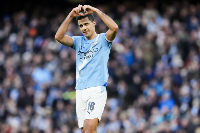 Rodri is not giving up on the title race (Nick Potts/PA)