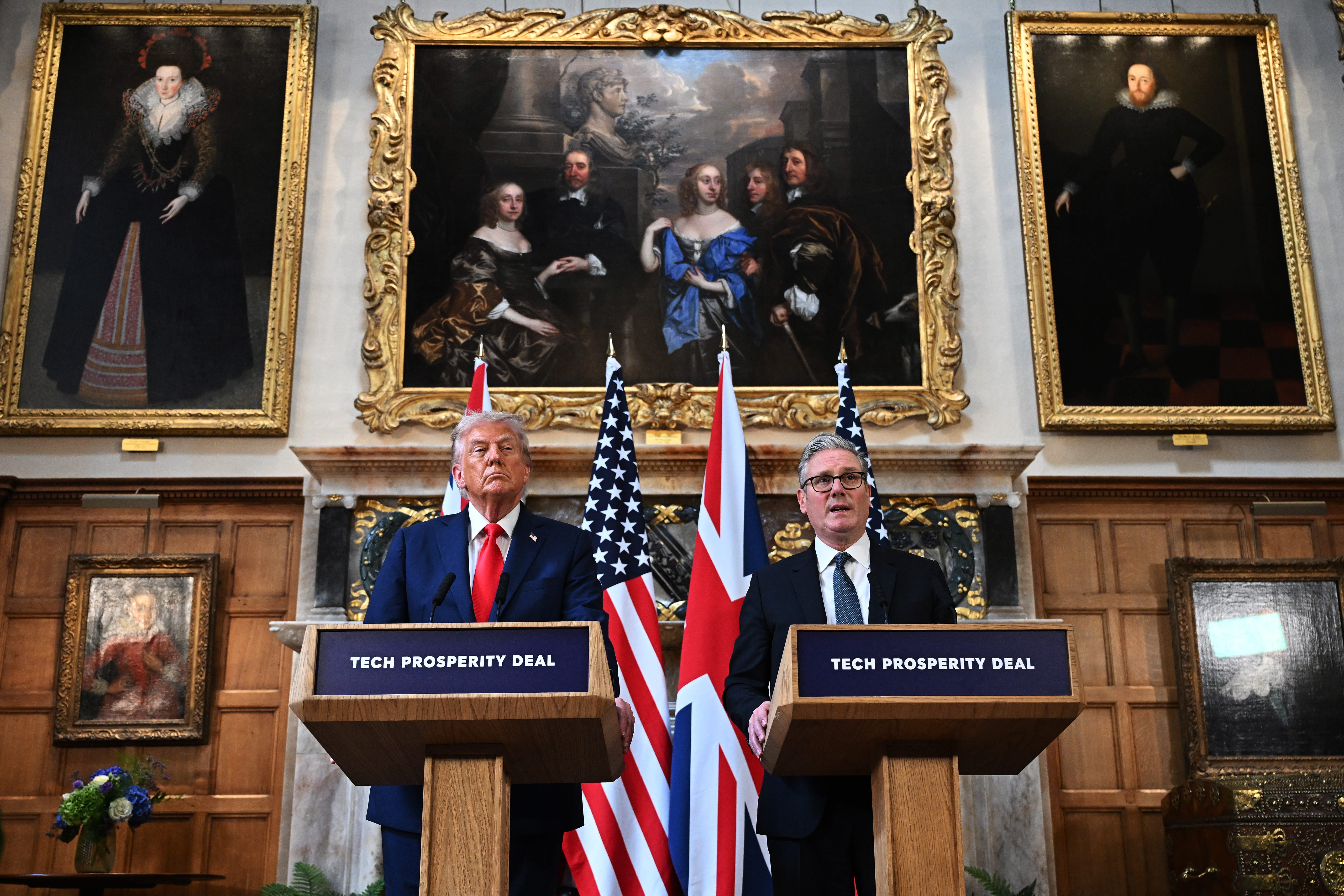 Prime Minister Sir Keir Starmer and US President Donald Trump (Leon Neal/PA)