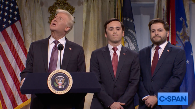 <p>Saturday Night Live’s first sketch of 2026 brought out James Austin Johnson’s Donald Trump and his ‘Cabinet of curiosities’ including parodies of Marco Rubio and JD Vance</p>