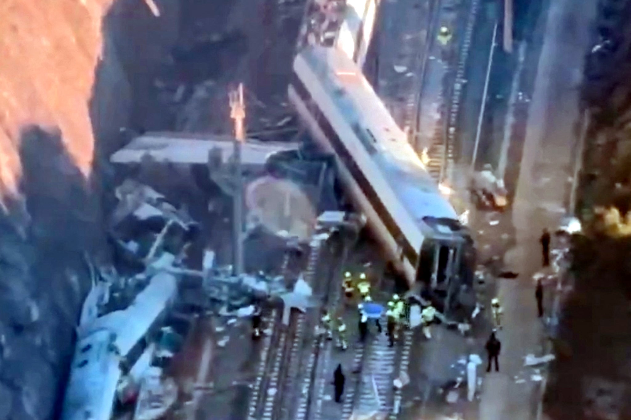 The crash happened on Sunday when a train operated by rail company Iryo, travelling from Malaga to Madrid, derailed near Adamuz