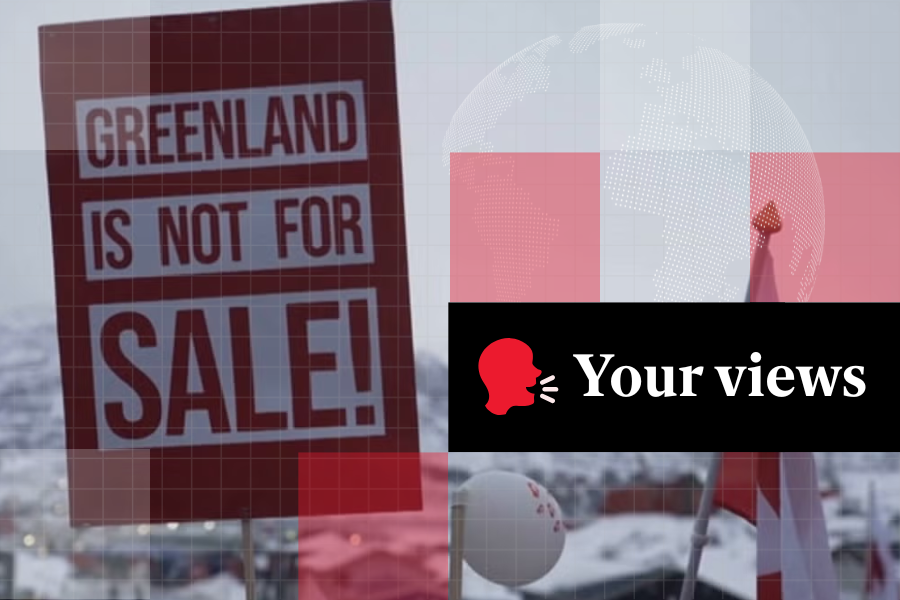 <p>People in Greenland protest against Trump’s attempt to make the island part of the US</p>