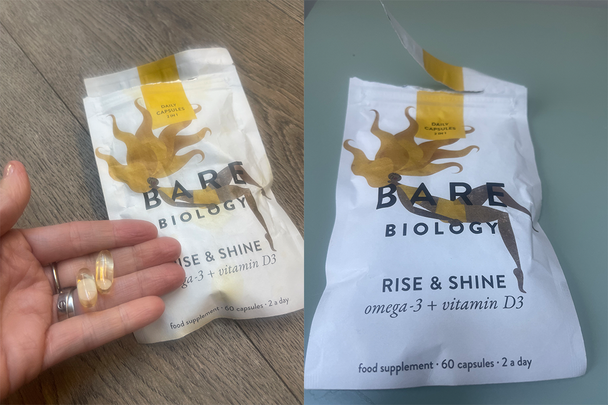 Best cod liver oil Indybest review Bare Biology rise & shine omega-3 and vitamin D3 capsules