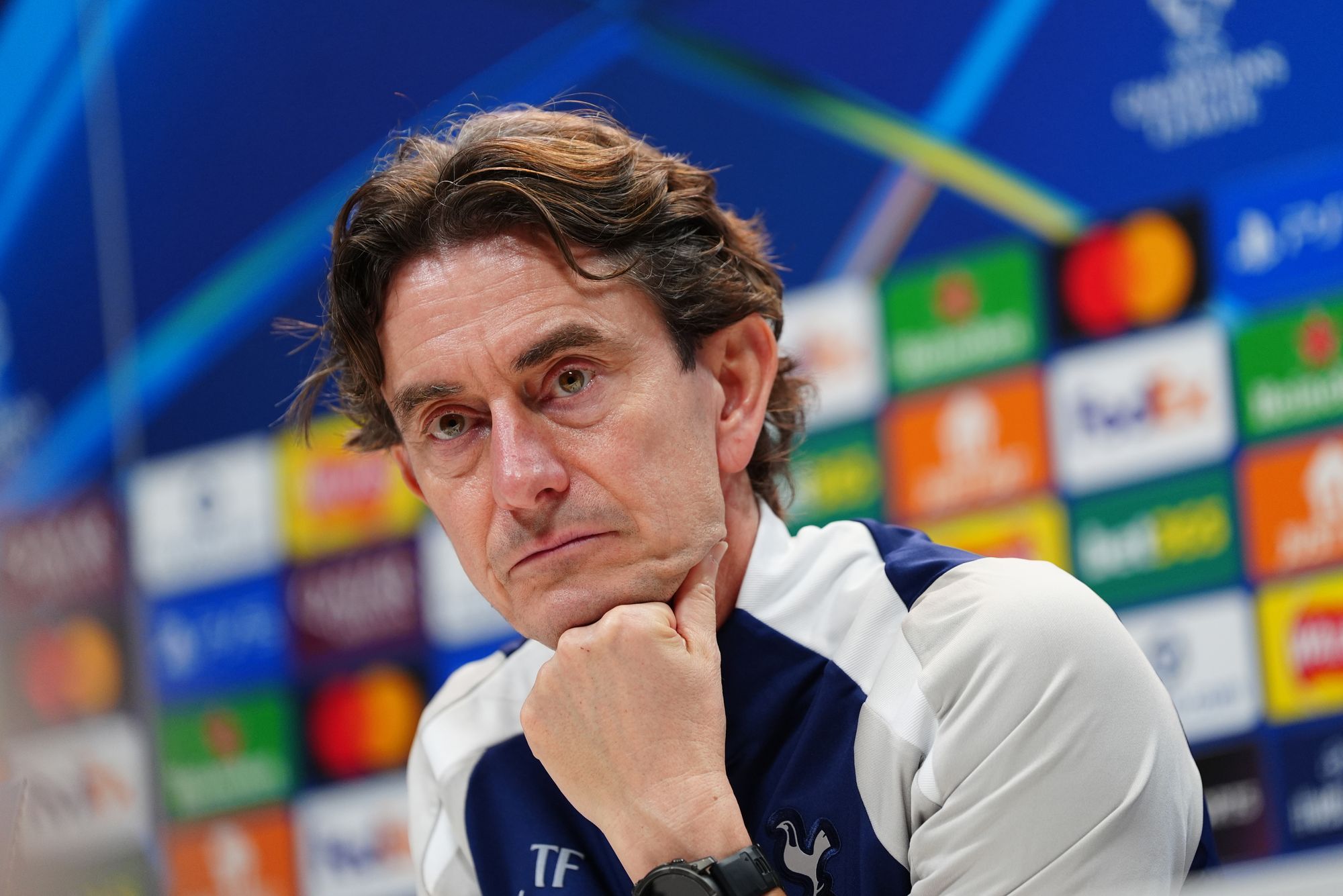 <p>Thomas Frank insists he still has the support of the Tottenham board</p>