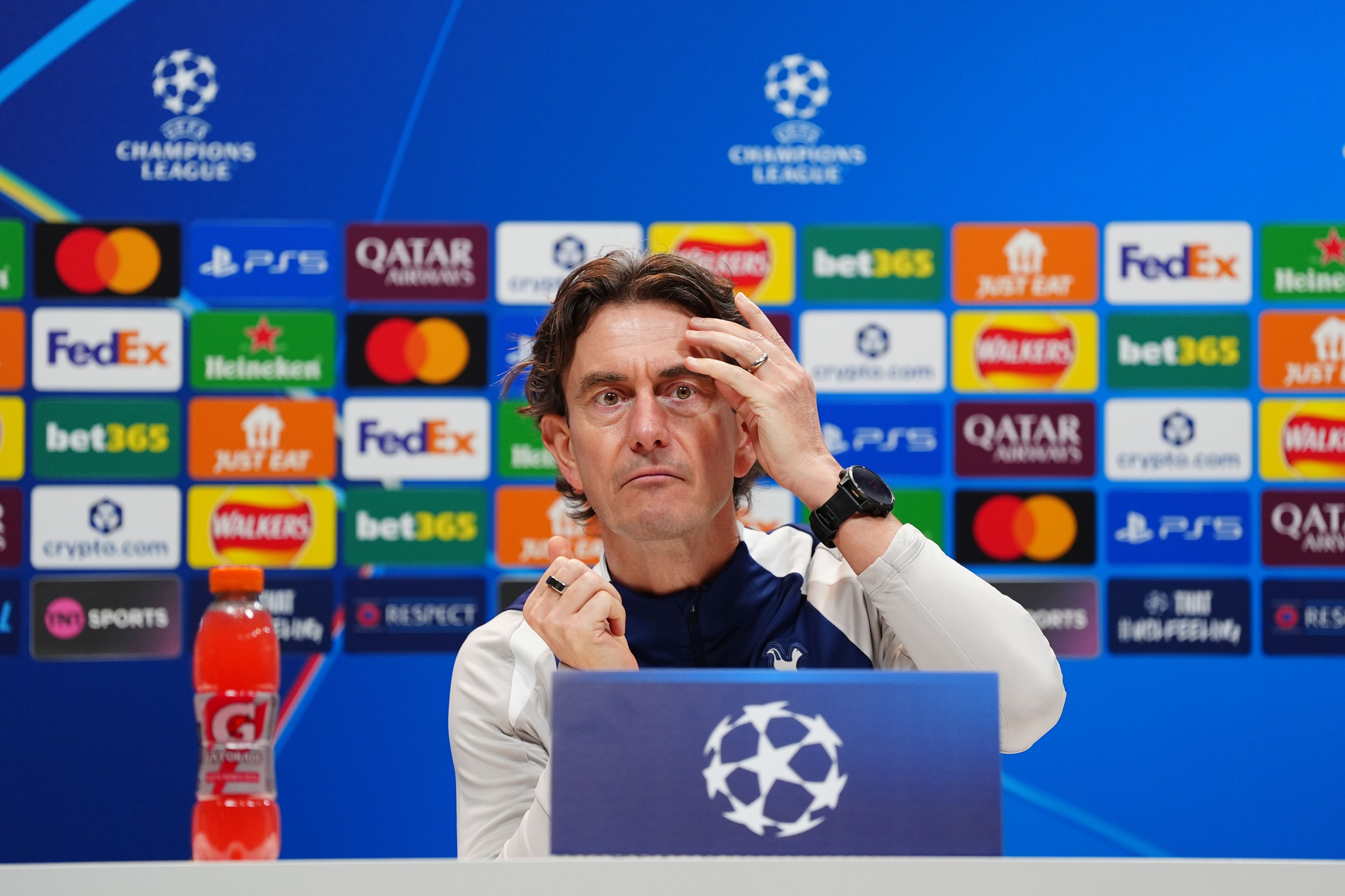 Tottenham manager Thomas Frank (Bradley Collyer/PA)