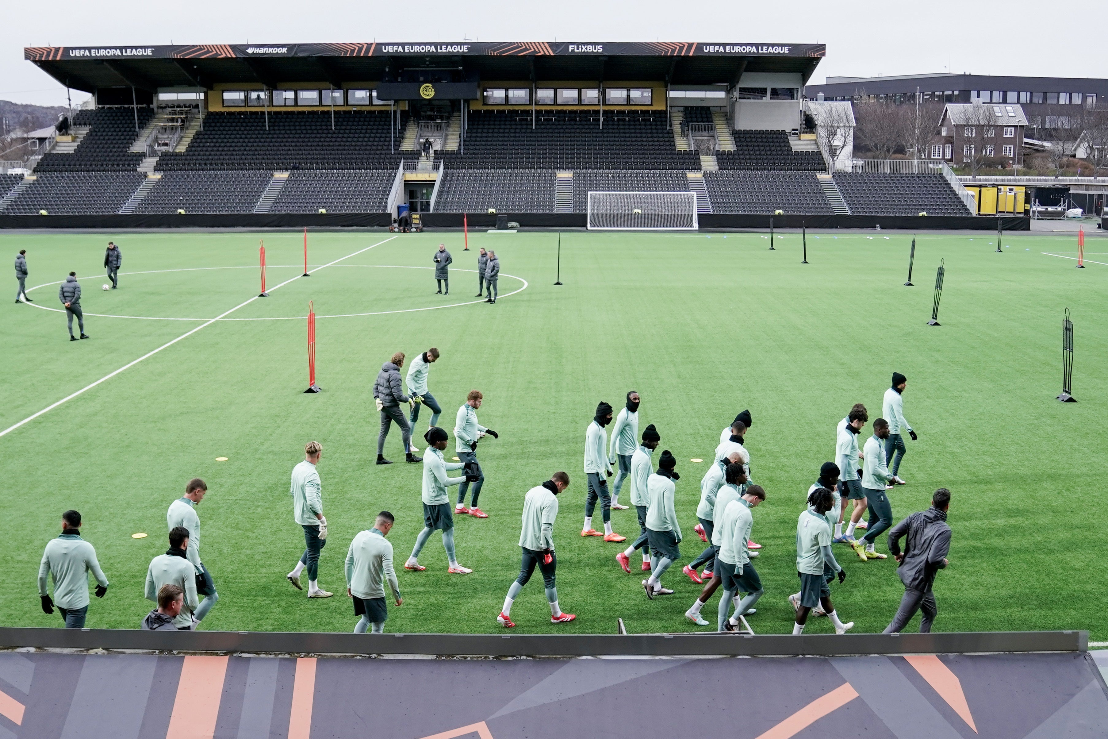 Bodo/Glimt play on an artificial pitch at their modest Aspmyra Stadium (Stian Lysberg Solum/PA)