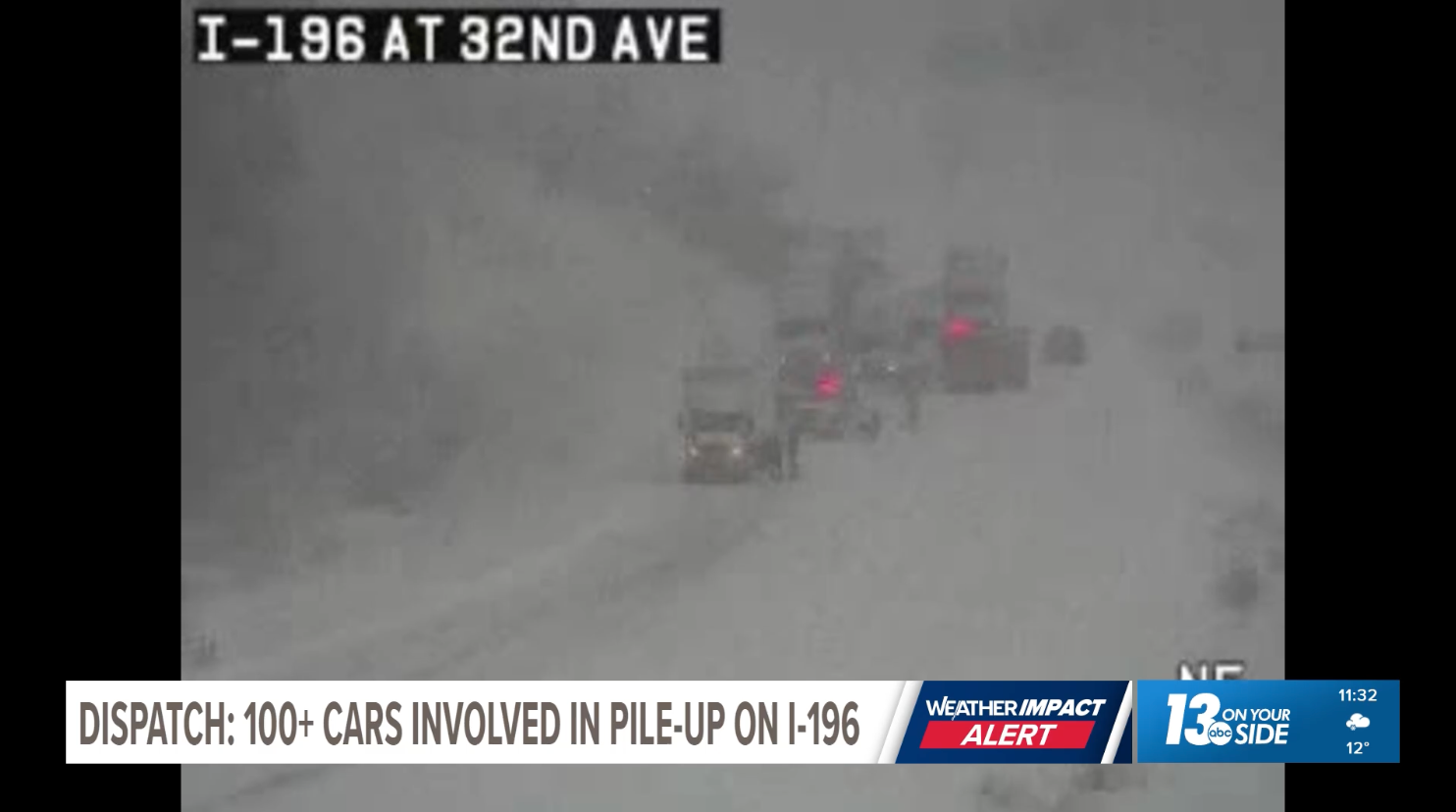 <p>More than 100 vehicles smashed into each other or slid off the interstate in Michigan Monday</p>