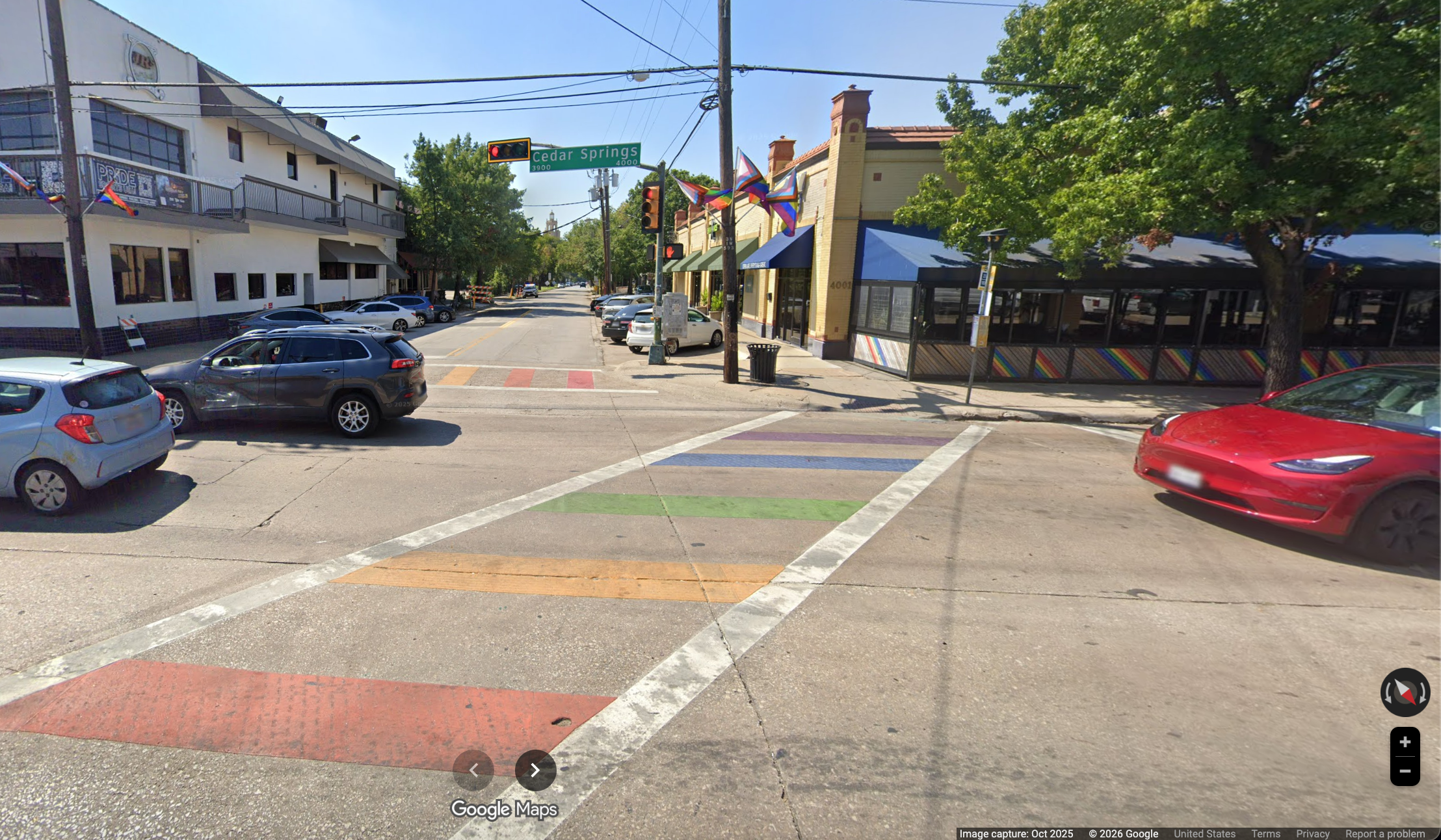 <p>The rainbow crosswalks in Dallas' Cedar Springs and Oak Lawn area — as well as a 'Black Lives Matter' street mural and other 'non-standard' pavement markings will have to be removed per orders from Texas Governor Greg Abbott</p>
