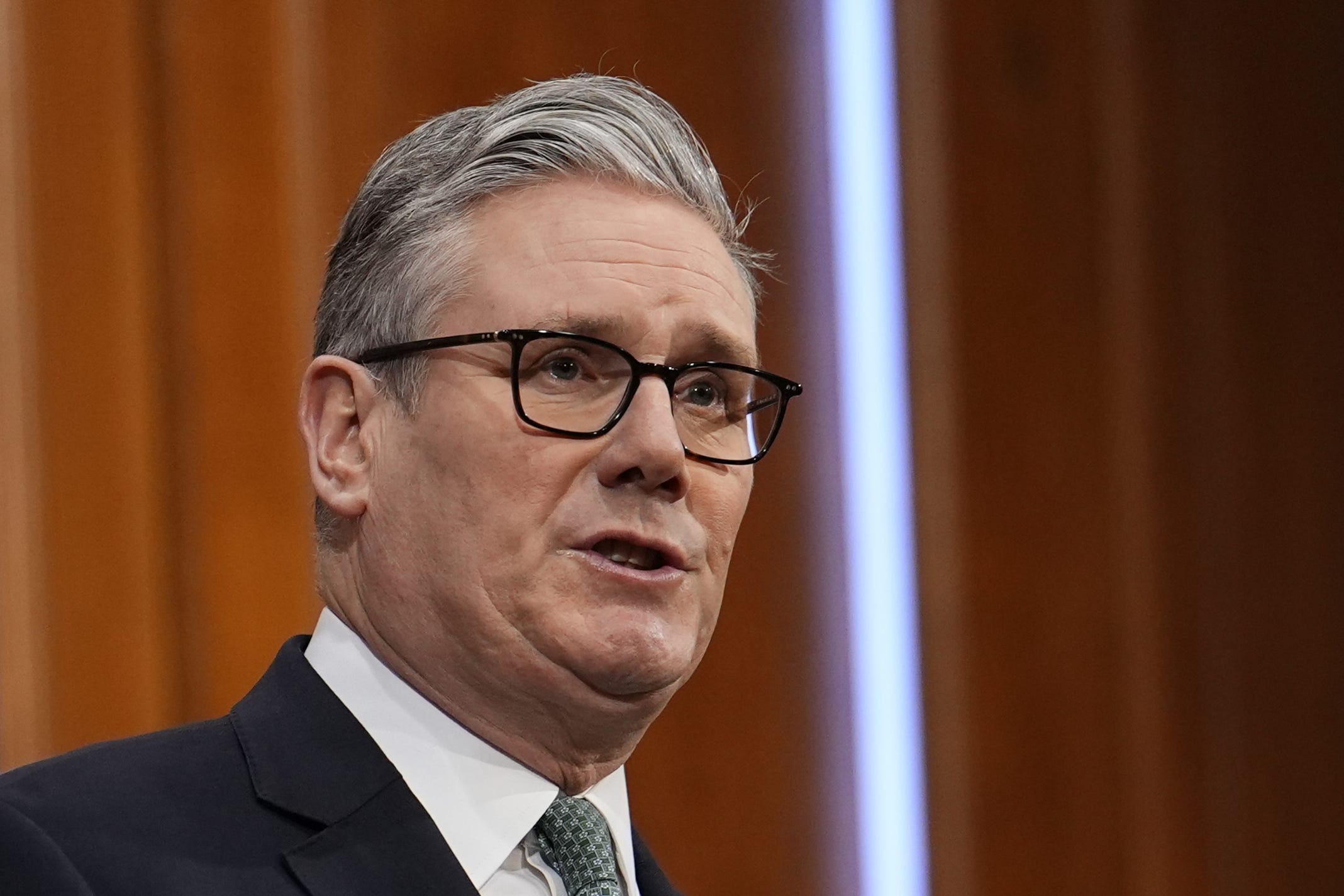 Sir Keir Starmer called for calm following Donald Trump’s tariff threats (Jordan Pettitt/PA)