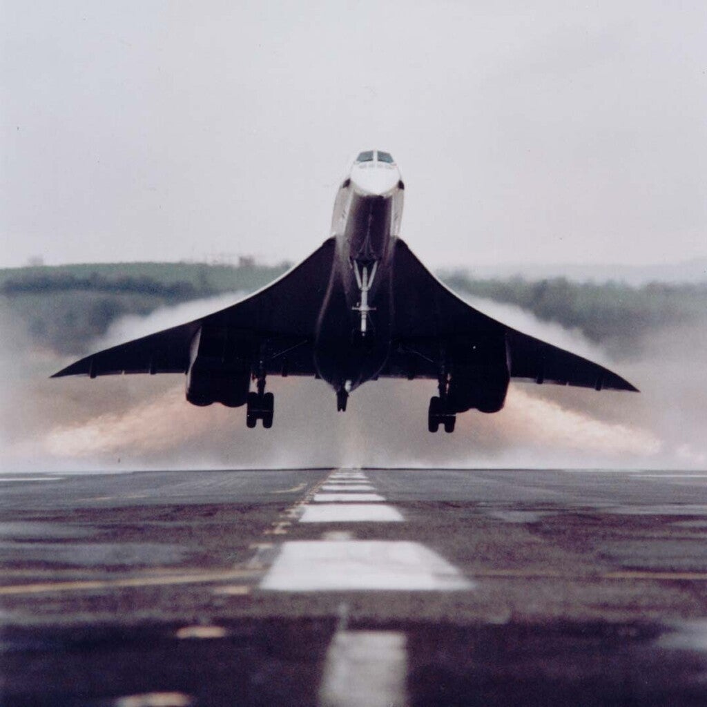 Quest for speed: Concorde taking off