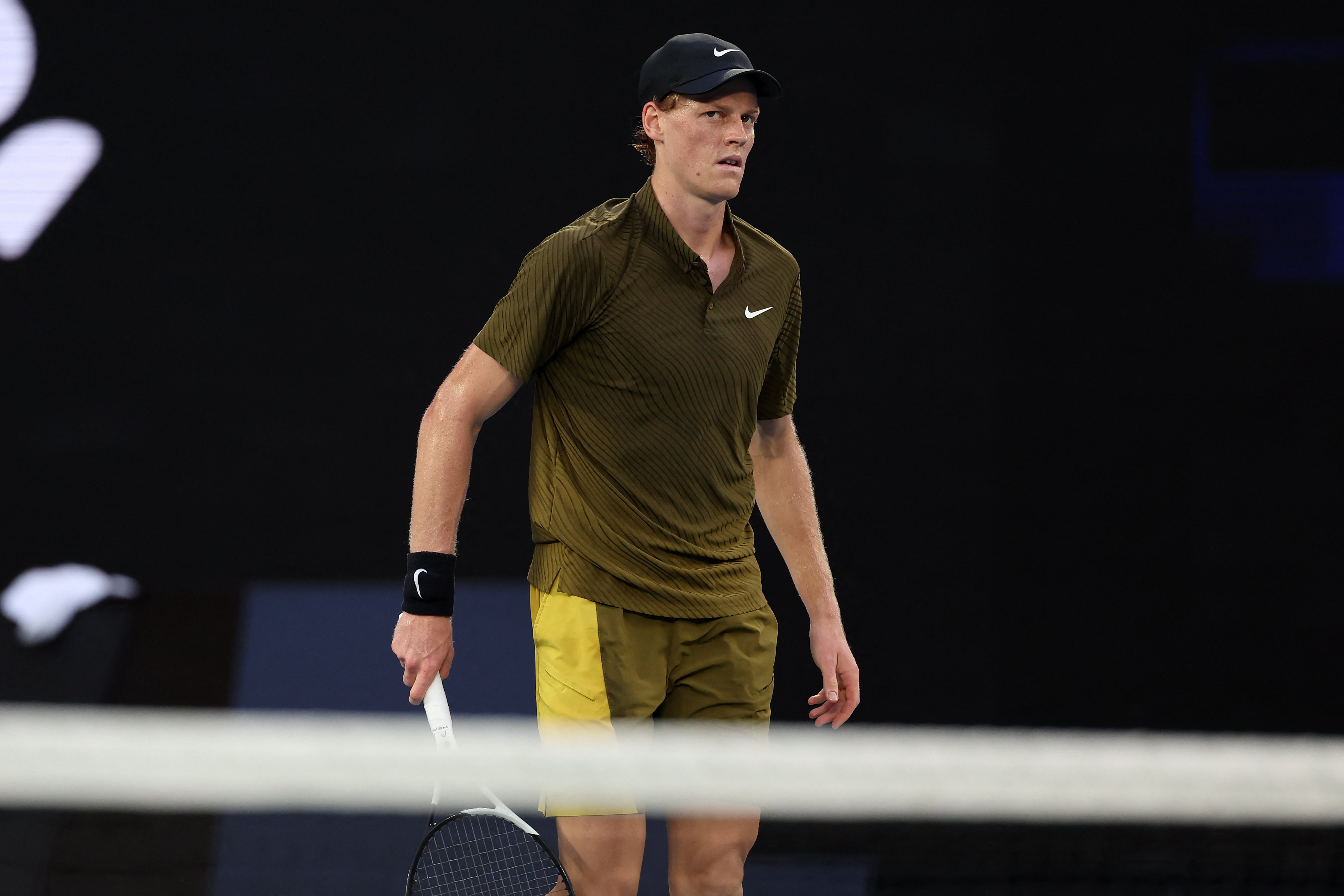 Jannik Sinner won his first round match after his opponent retired due to injury