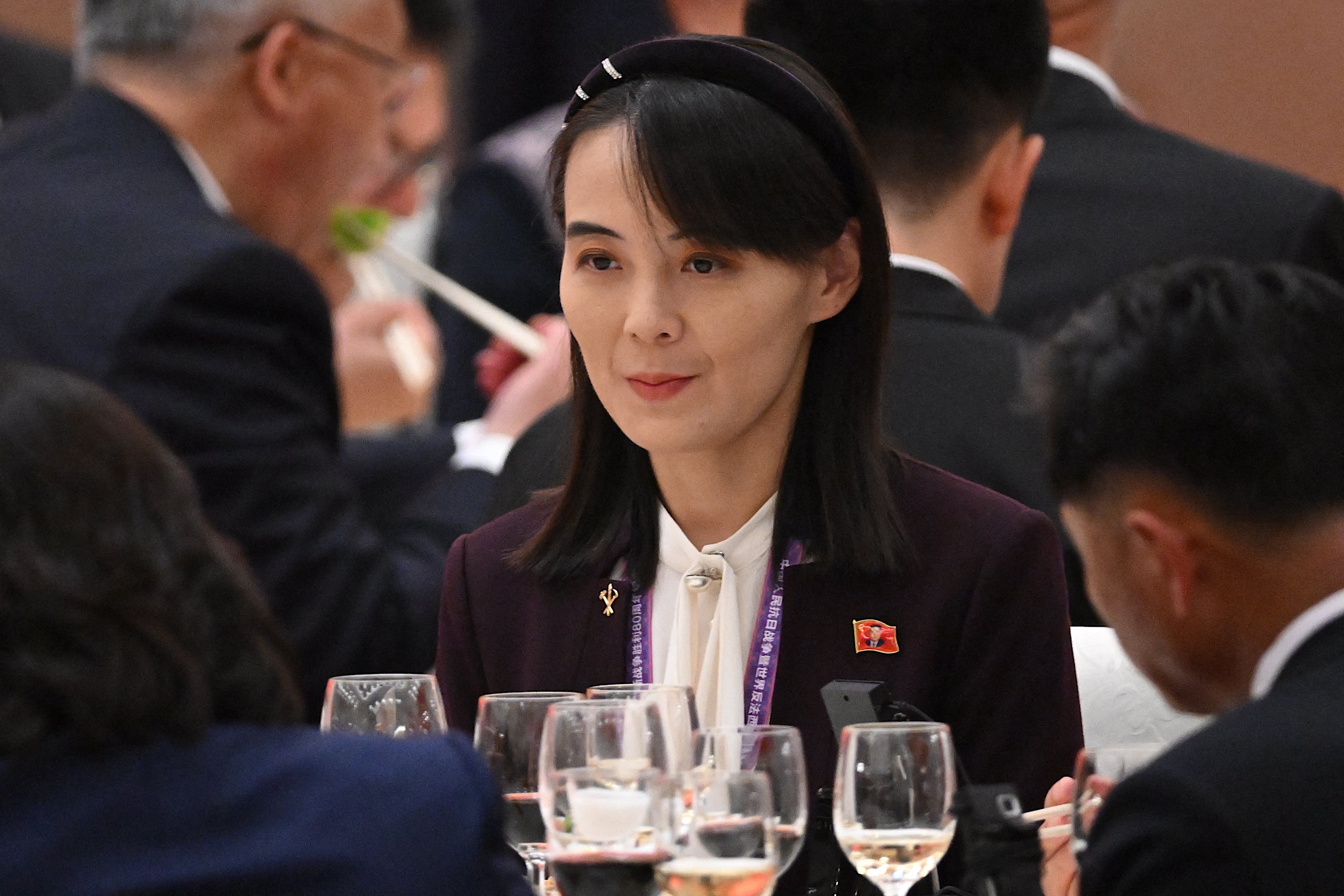Kim Yo Jong attends a reception in the Great Hall of People in Beijing