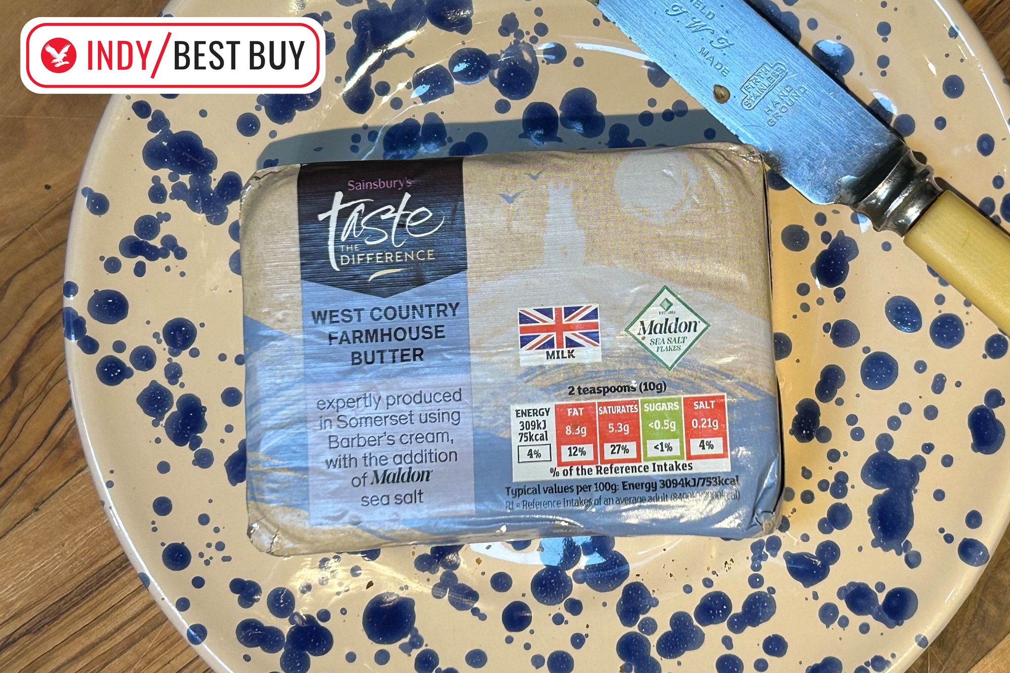 best supermarket butter indybest review Sainsburys taste the difference West Country farmhouse butter