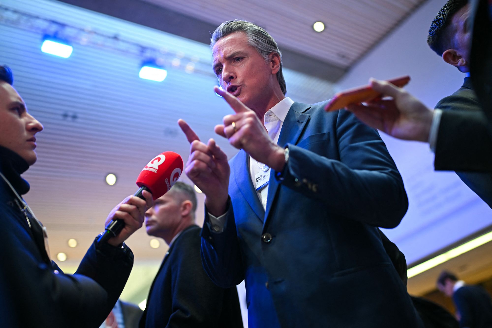 Gavin Newsom urged Europe to push back against Trump