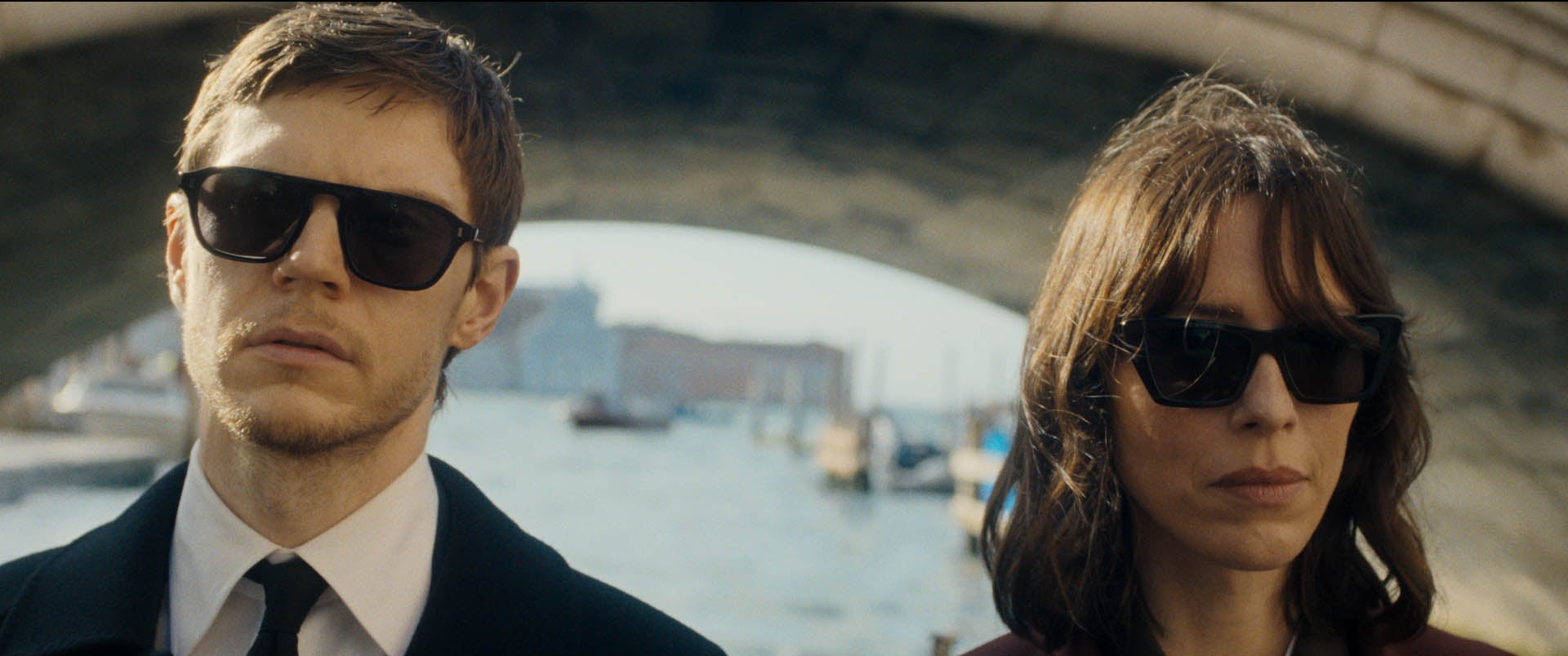 On the case: FBI agents Madsen (Evan Peters) and Bennett (Rebecca Hall)