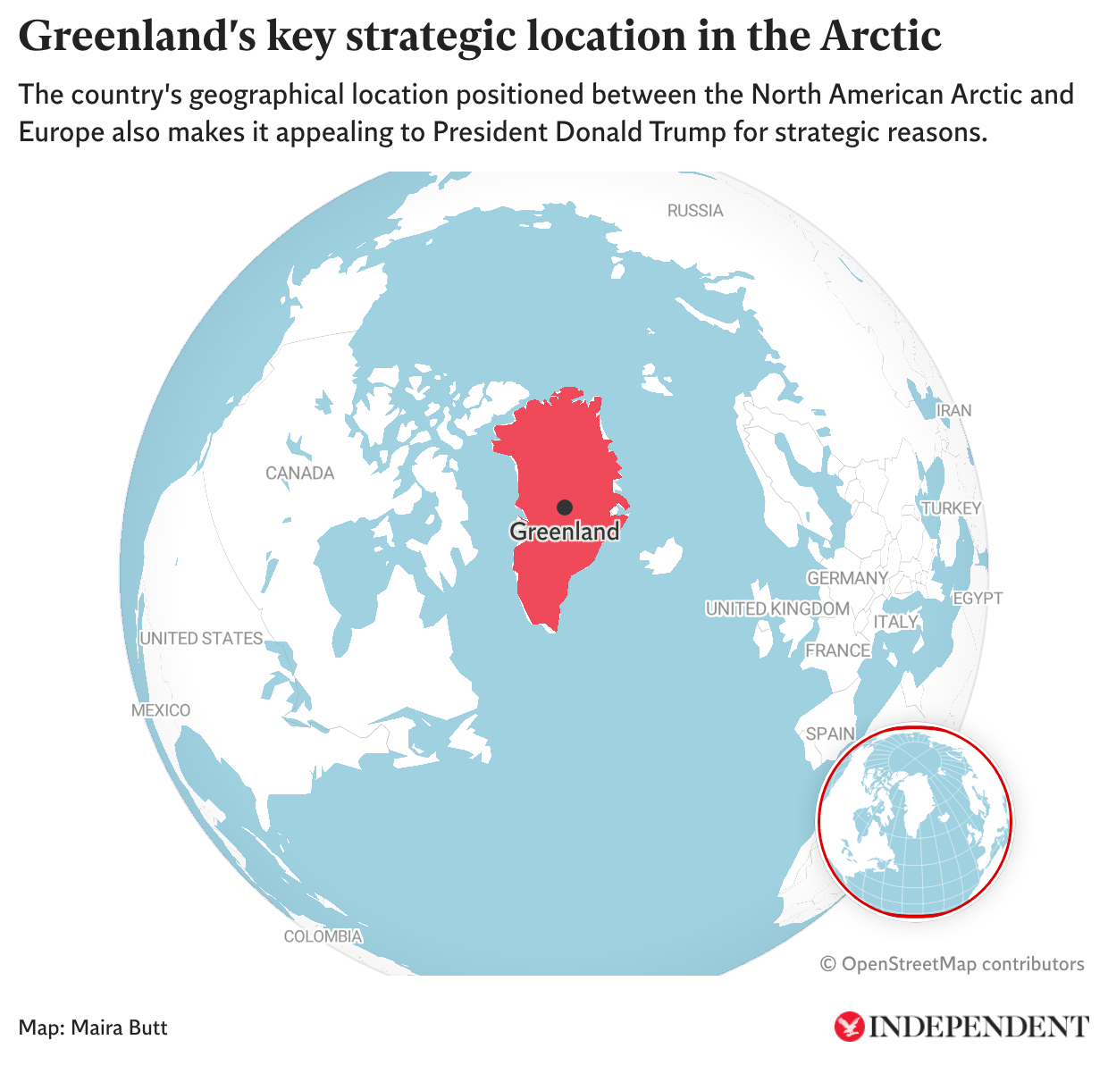 Greenland’s location is strategic for national security and shipping transit