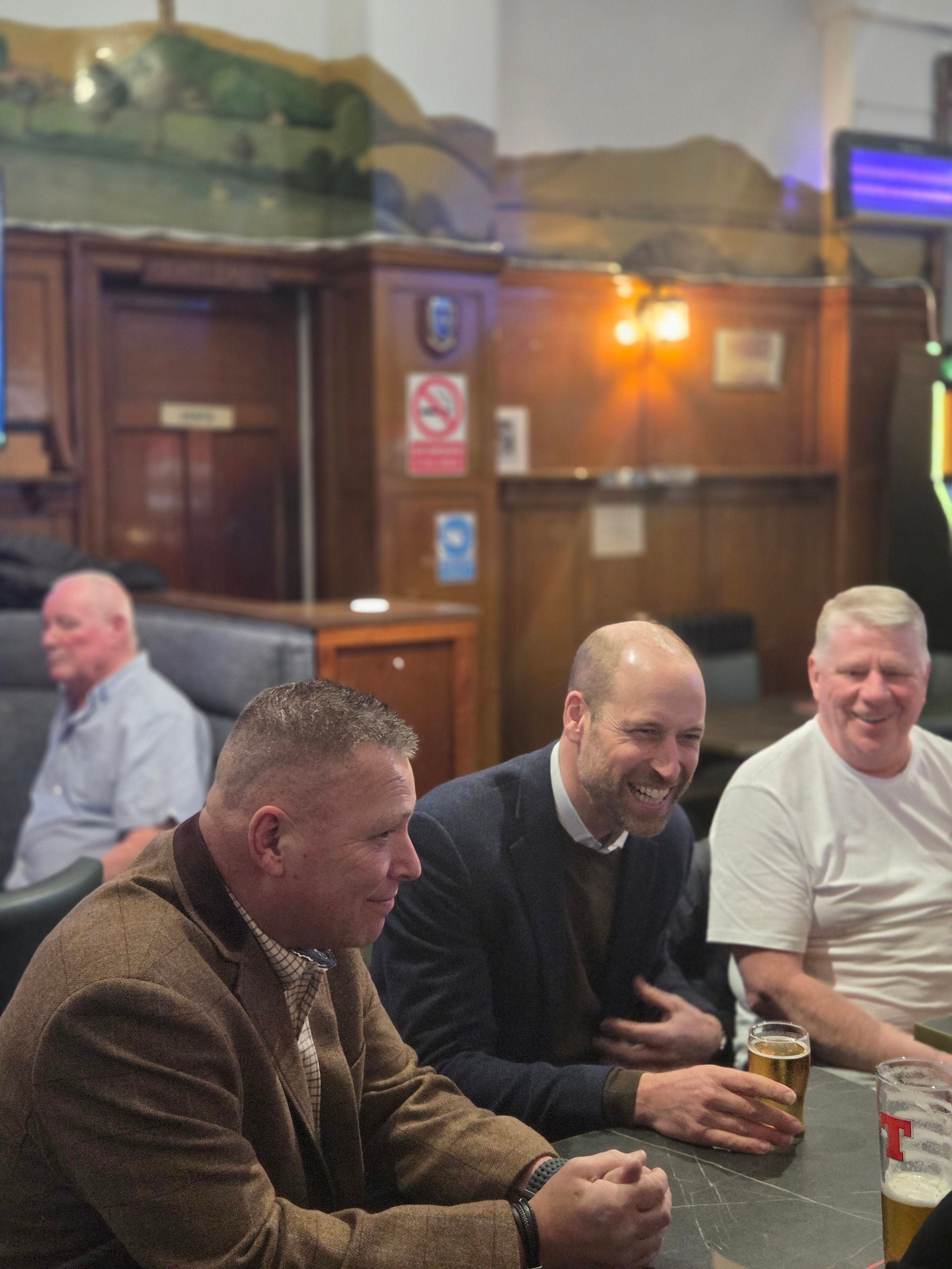 Prince William shared a pint with publican Rob Donaldson at The Goth