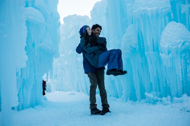 <p>A couple dances on an ice path in North Woodstock, New Hampshire, last month. Several states in the New England region were just named the healthiest in the U.S.</p>