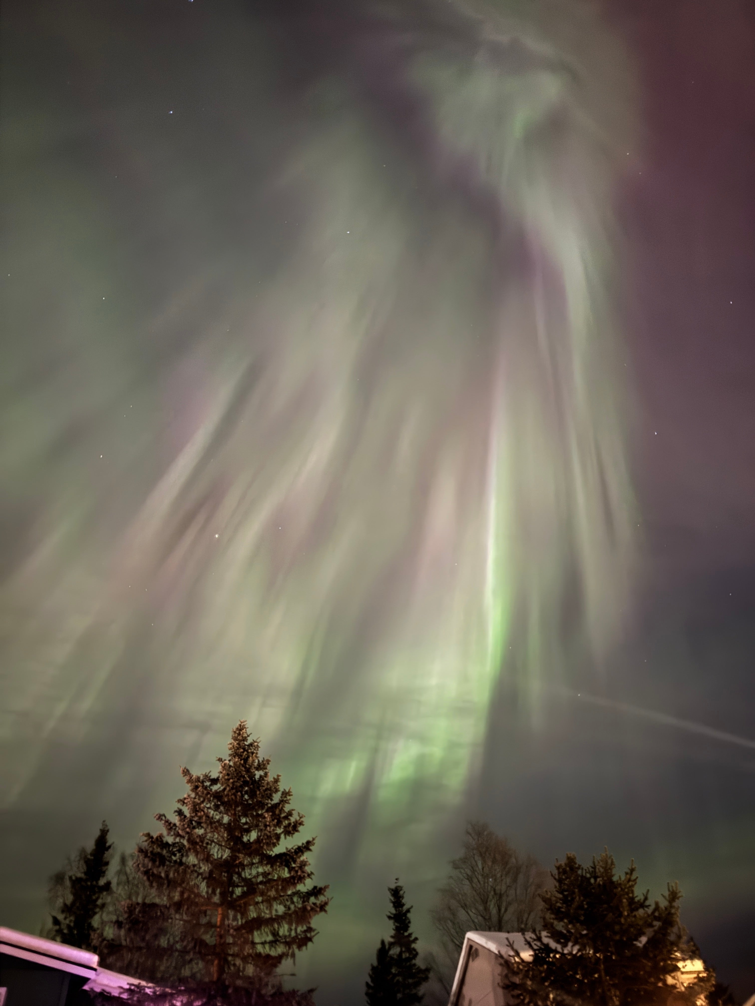 This natural phenomenon, usually confined to regions near the Arctic Circle, was visible in some countries due to heightened solar activity