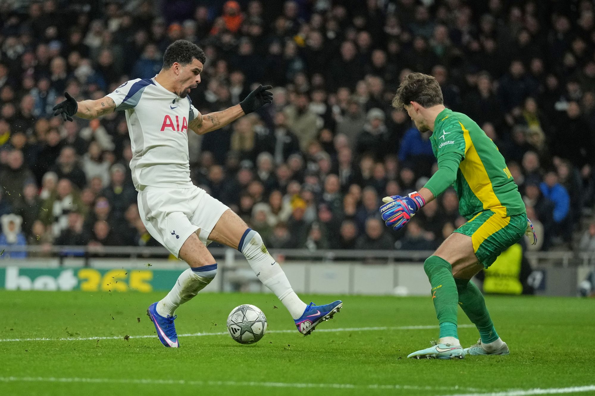 Dominic Solanke scored Spurs' second goal on his return to the side