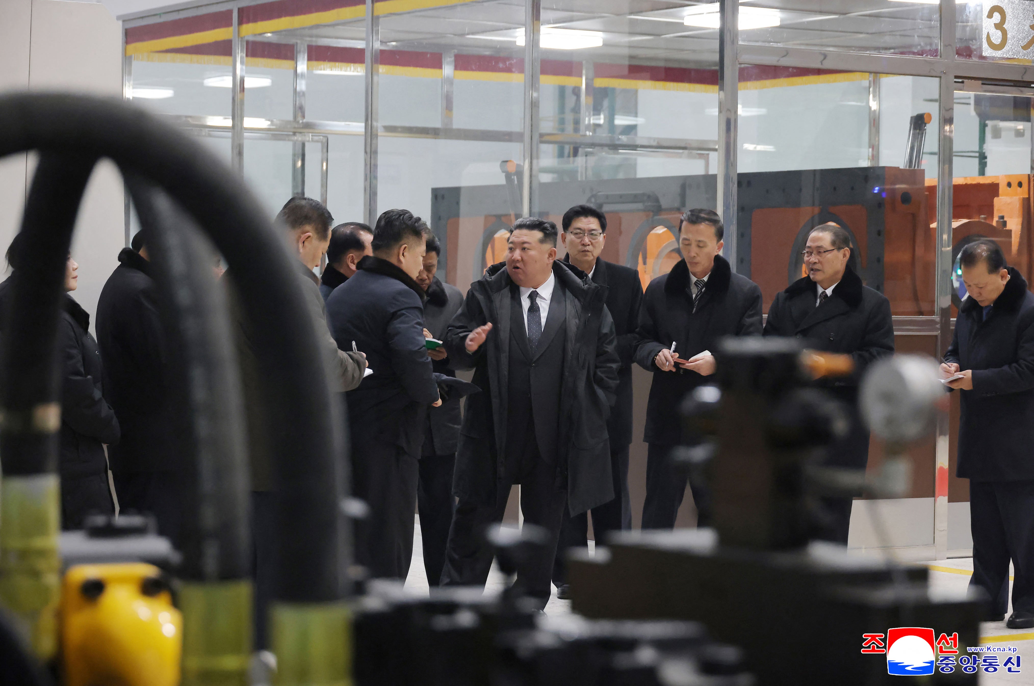 Kim Jong Un inspects the Ryongsong Machine Complex in Hamgyong