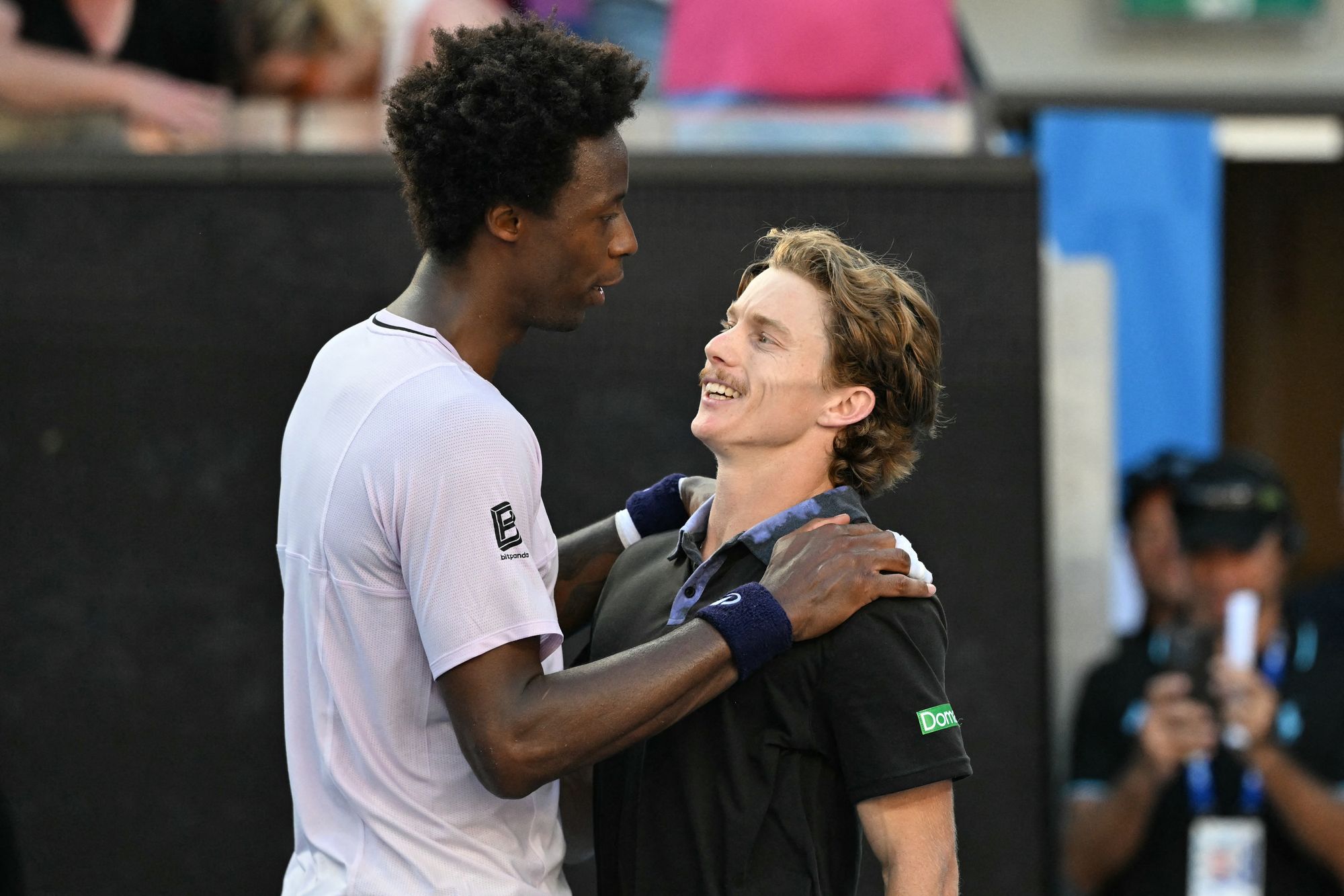 Monfils congratulated Sweeny on the victory