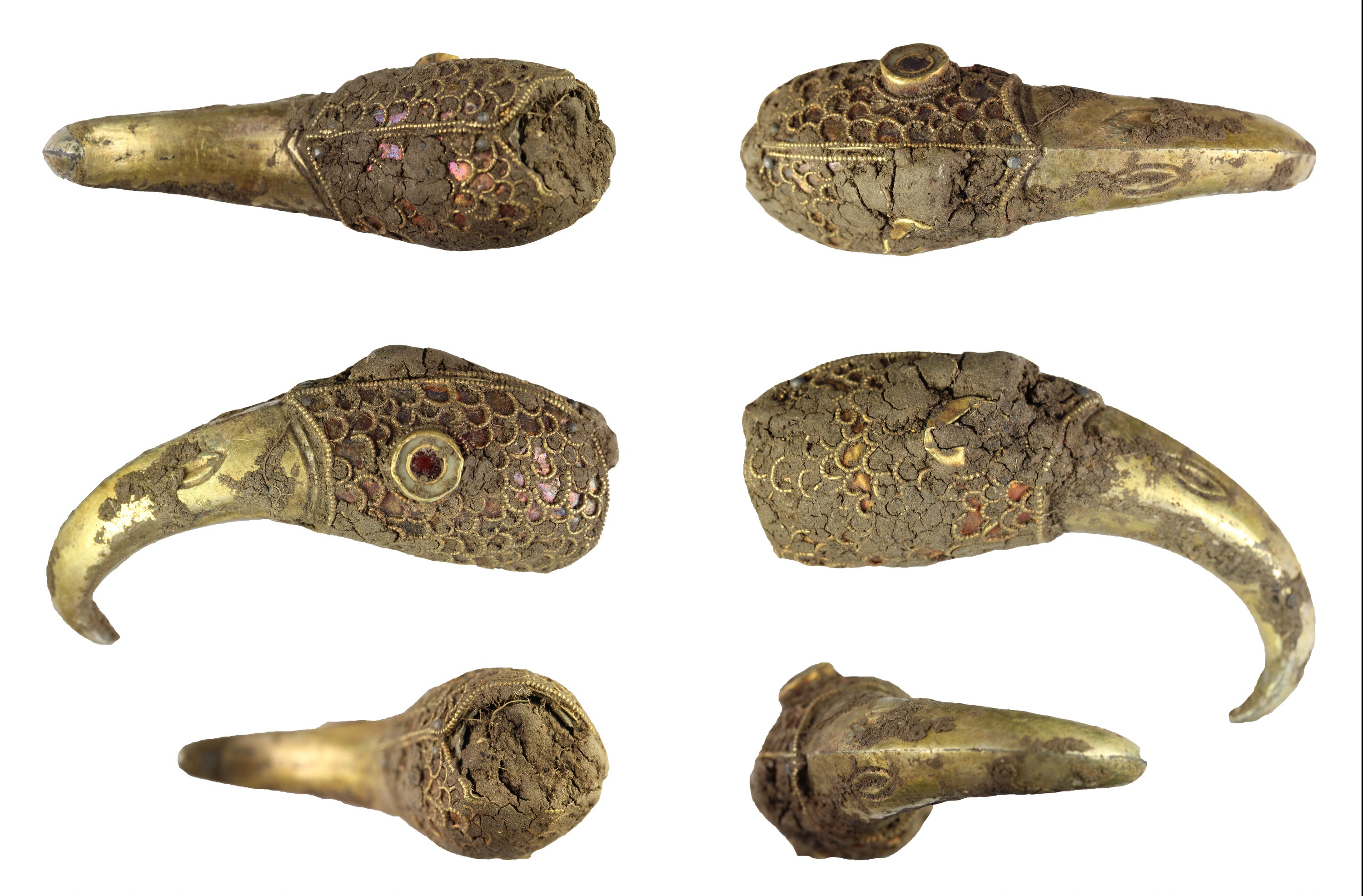 Photo issued by the British Museum of early Medieval assemblage, found in Wiltshire