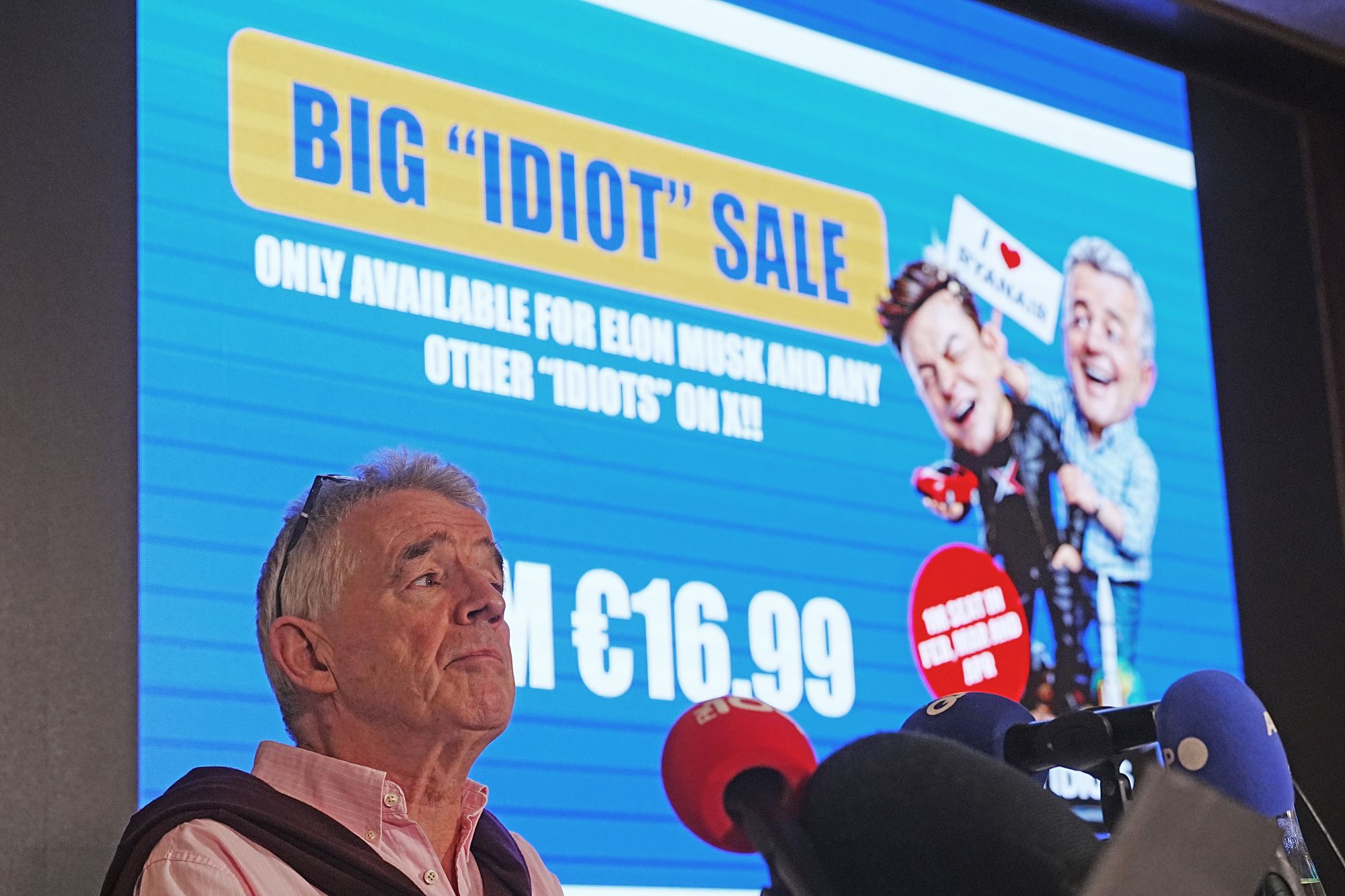 Ryanair Group CEO Michael O'Leary during a press conference at The Mayson Hotel, Dublin