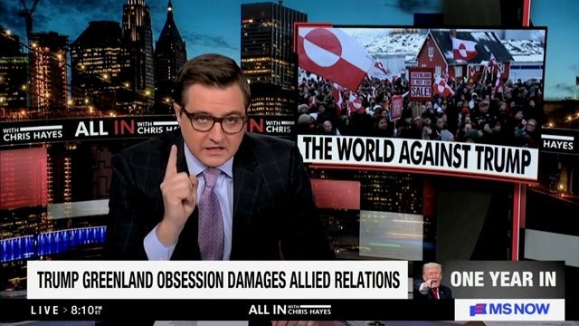 <p>MS NOW host Chris Hayes expresses concern that the United States has now become ‘the bad guys’ because it is ‘acting like an Axis power.’</p>