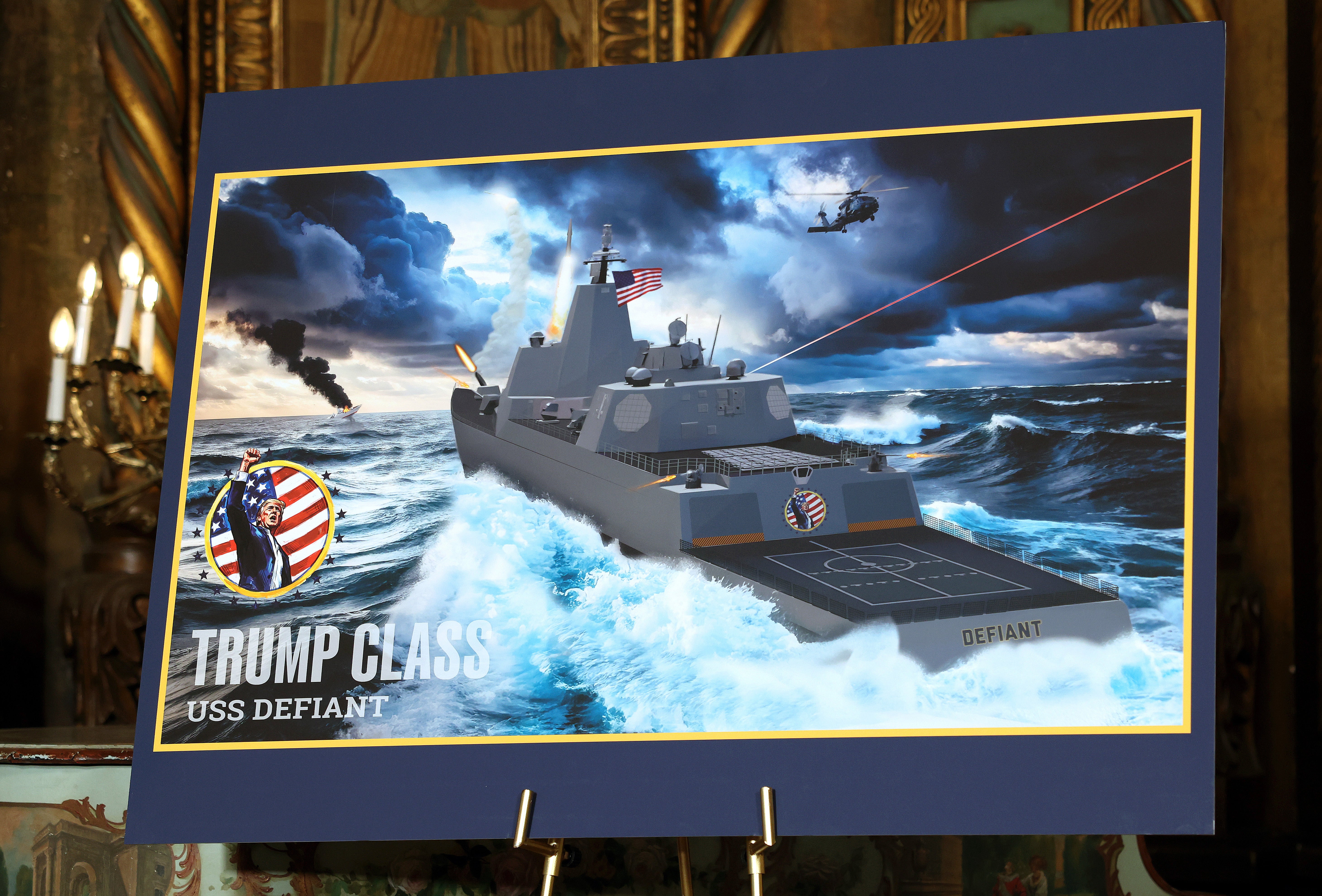 Trump’s envisioned ‘Golden Fleet’ of Naval battleships will have powerful lasers – which the Navy chief thinks can be more powerful