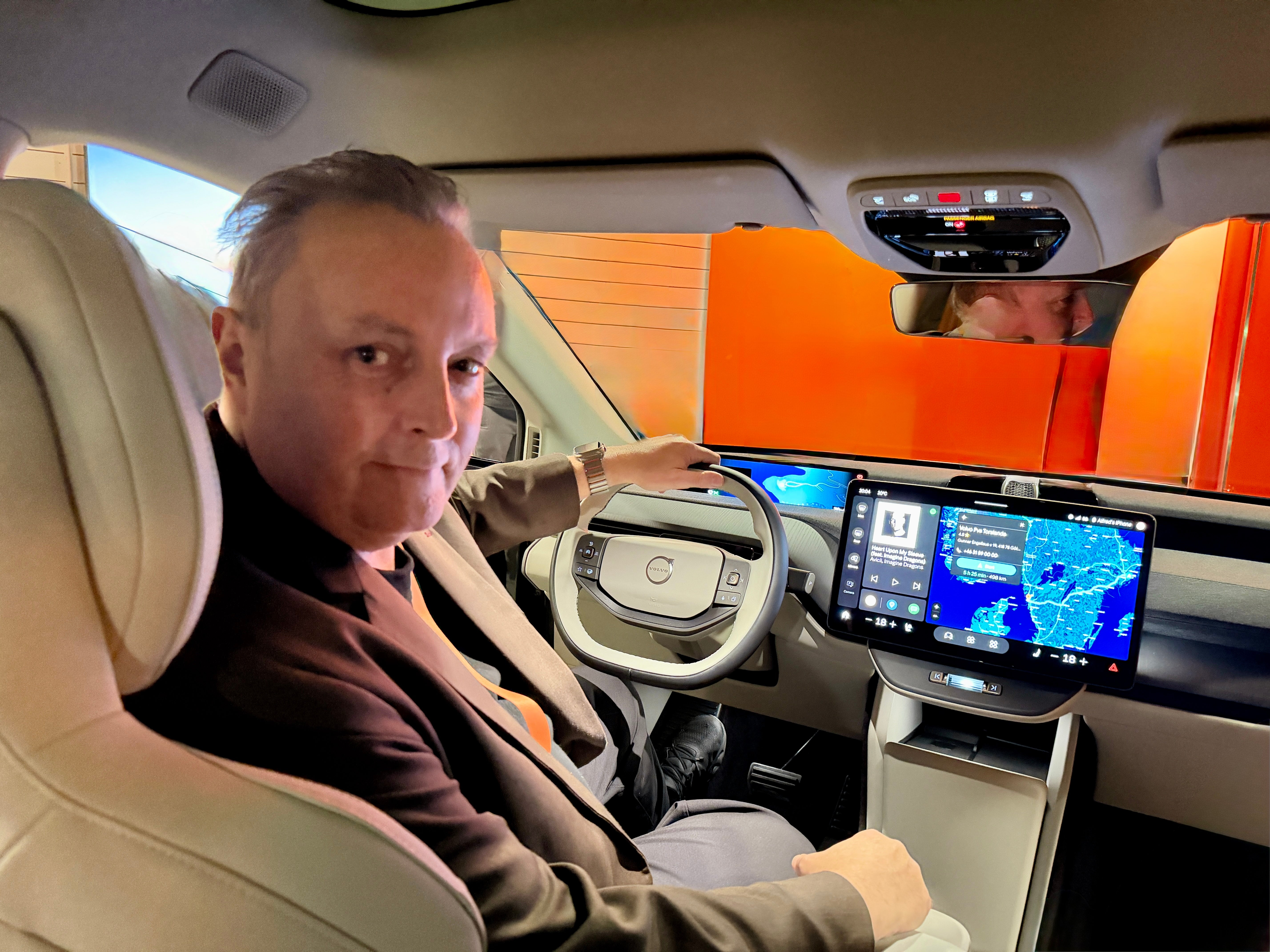 EV editor Steve Fowler got a chance to assess the interior of the new Volvo EX60