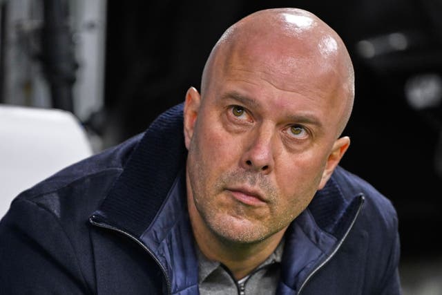 Liverpool’s manager Arne Slot has his sights on a top-eight Champions League spot (Philippe Magoni/AP)