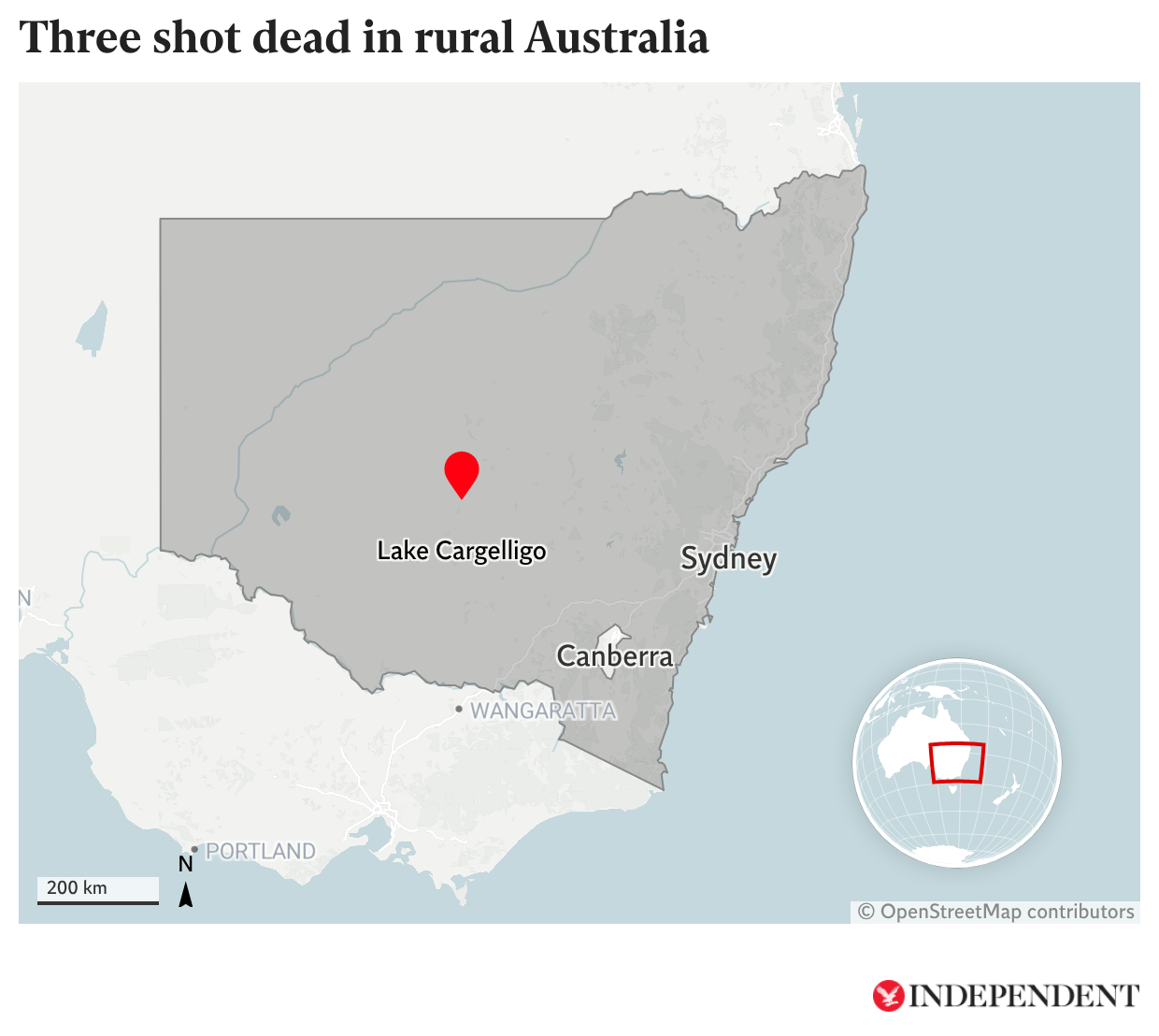 Three shot dead in Australia's Lake Cargelligo