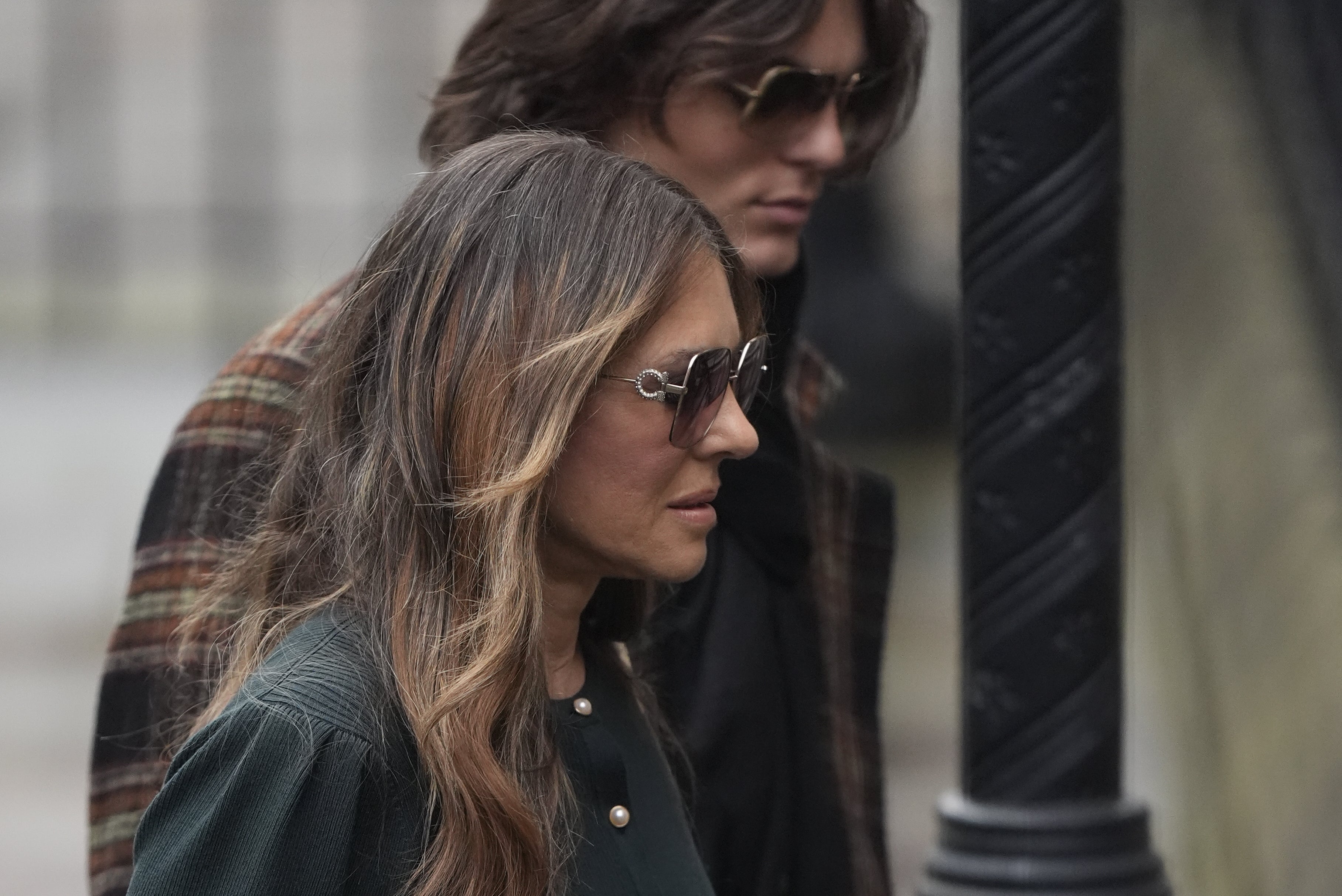 Liz Hurley arrives at the Royal Courts of Justice in central London