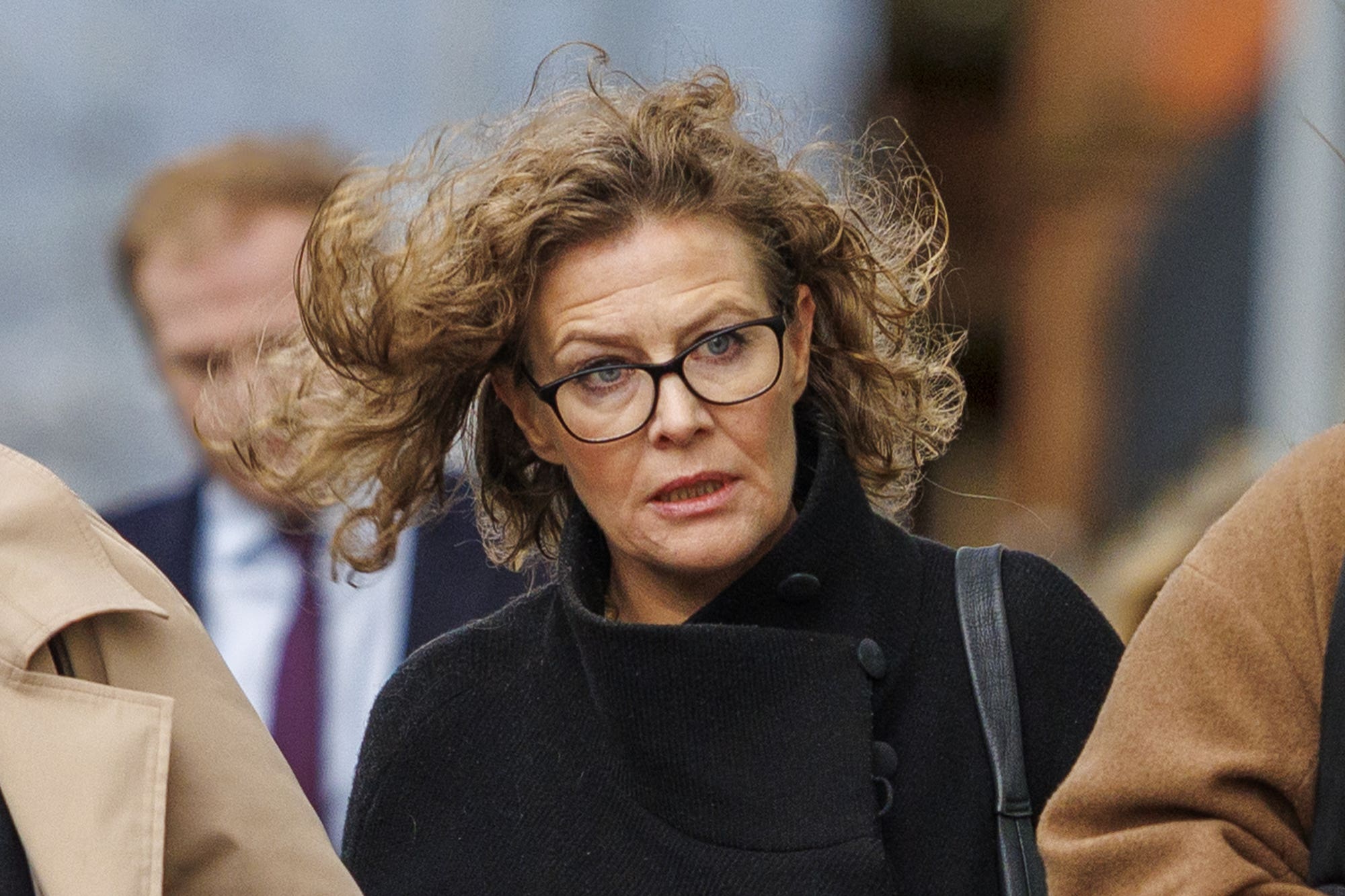 Fiona Donohoe, the mother of 14-year-old Noah Donohoe, outside Belfast Coroner’s Court (Liam McBurney/PA)