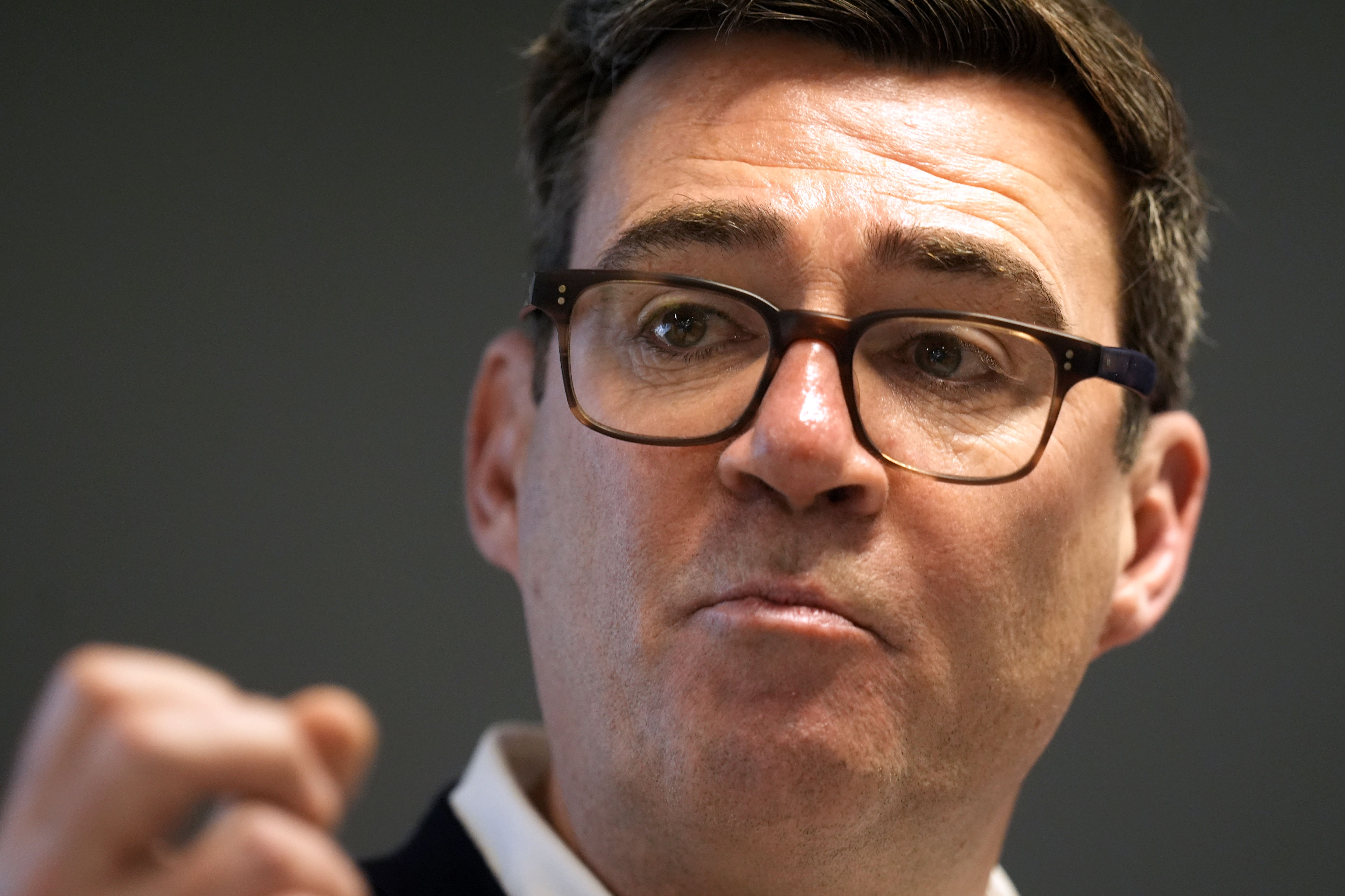 Andy Burnham said he is ‘in the dark’ about whether Andrew Gwynne intends to stand down as an MP (Danny Lawson/PA)