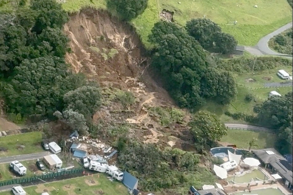 Six people are missing and presumed dead following the landslide